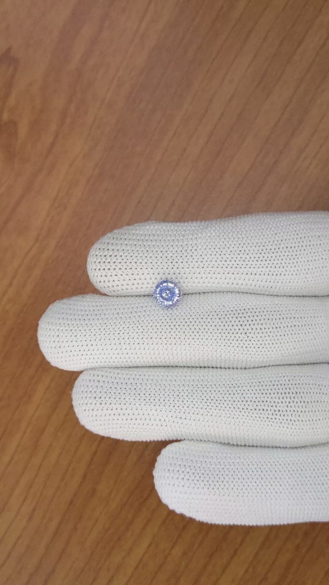 1.44 Ct. Blue Sapphire from Ceylon (Sri Lanka) Size Video