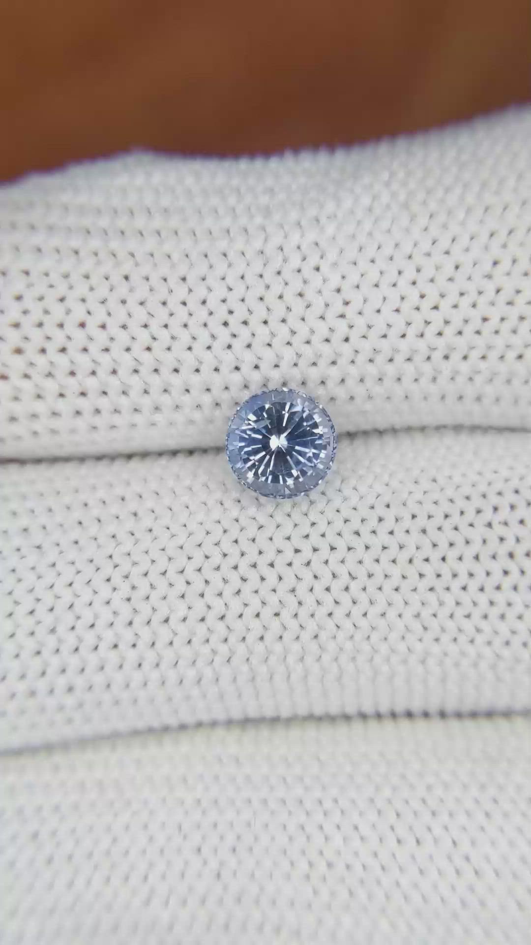 1.44 Ct. Blue Sapphire from Ceylon (Sri Lanka) Size Video