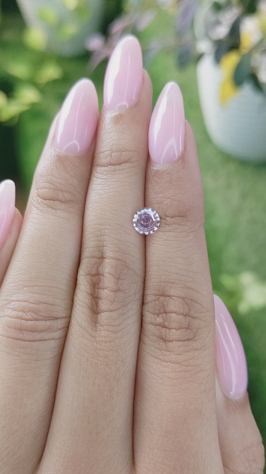 0.68 Ct. Pink Sapphire from Ceylon (Sri Lanka) Size Video
