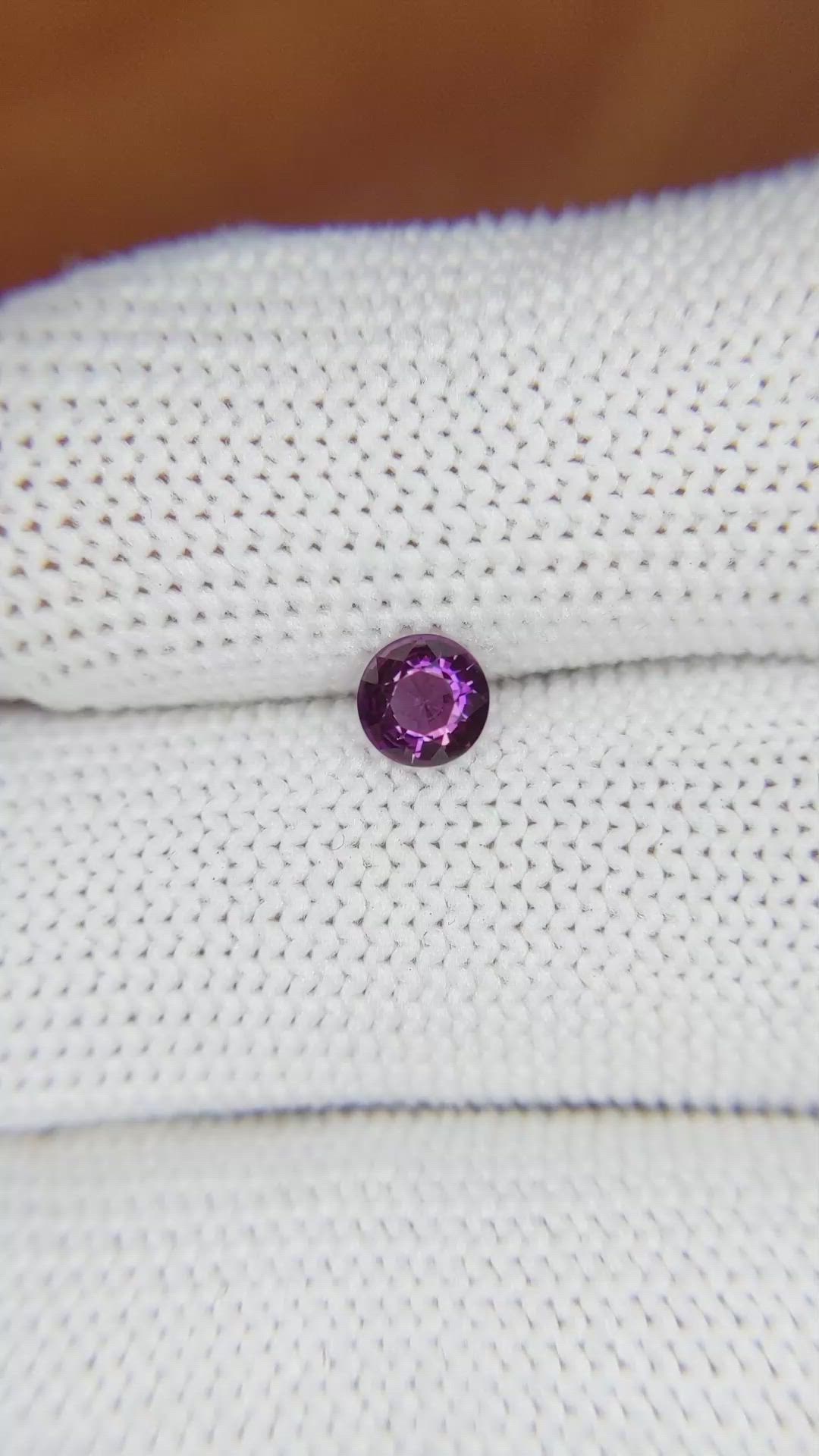 0.48 Ct. Pinkish Purple Sapphire from Ceylon (Sri Lanka) Size Video