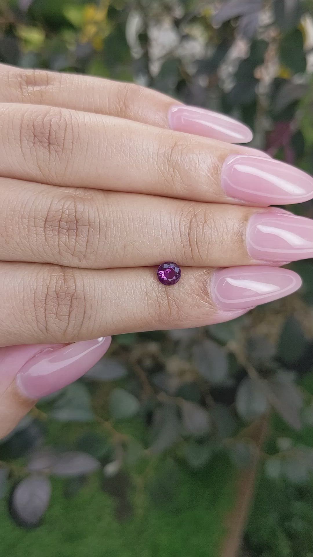 0.48 Ct. Pinkish Purple Sapphire from Ceylon (Sri Lanka) Size Video