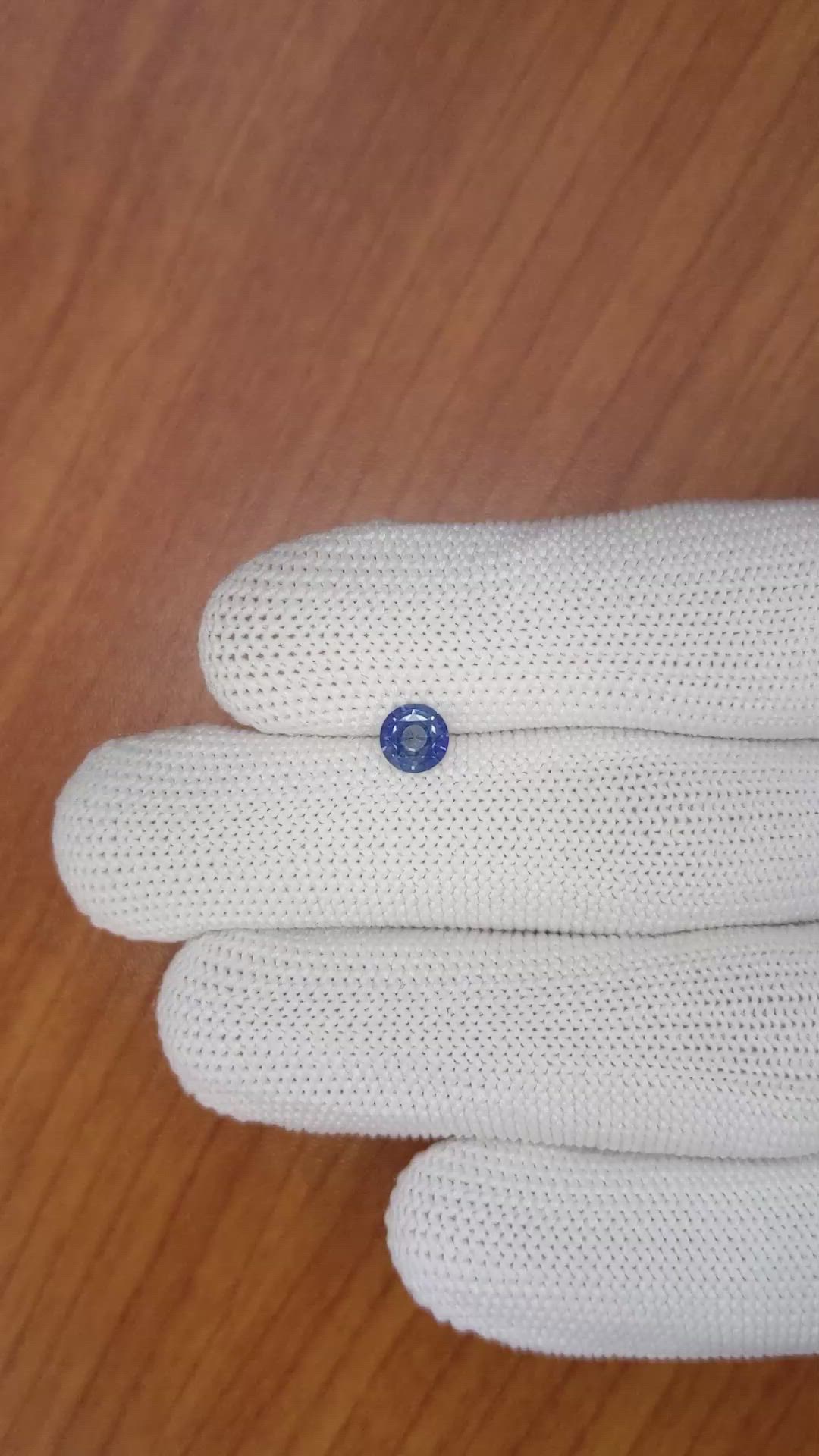 0.63 Ct. Blue Sapphire from Ceylon (Sri Lanka) Size Video