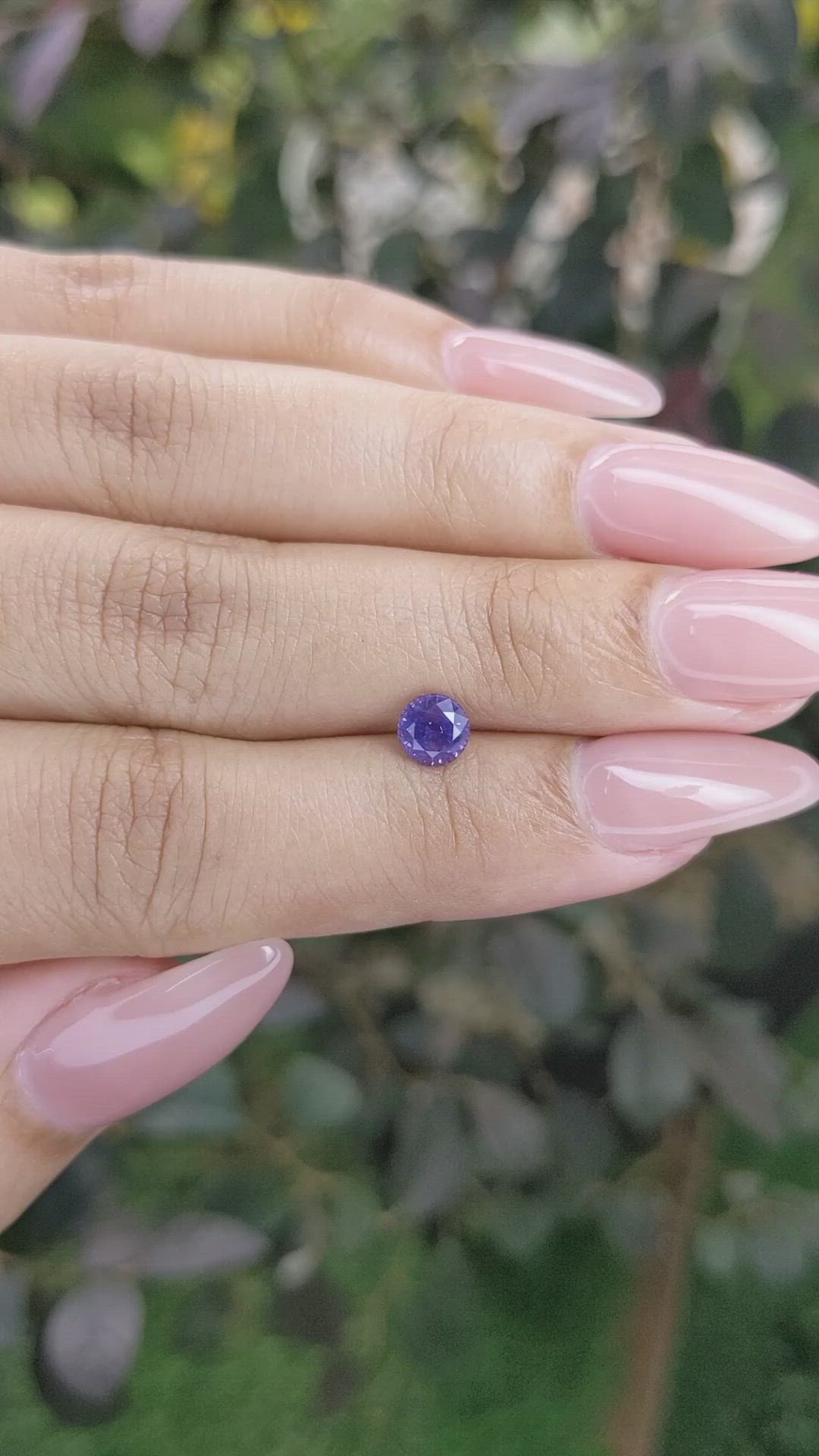 0.87 Ct. Purple Sapphire from Ceylon (Sri Lanka) Size Video
