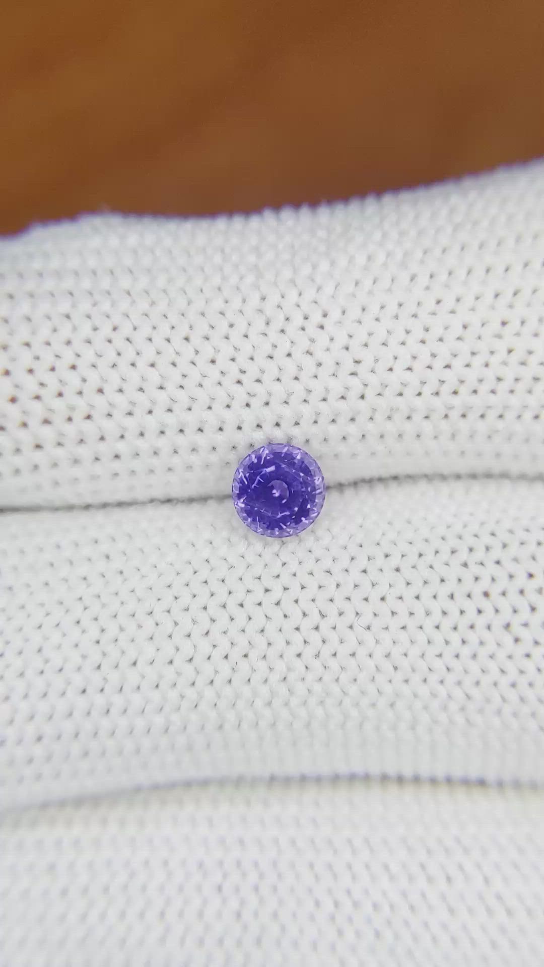 0.87 Ct. Purple Sapphire from Ceylon (Sri Lanka) Size Video
