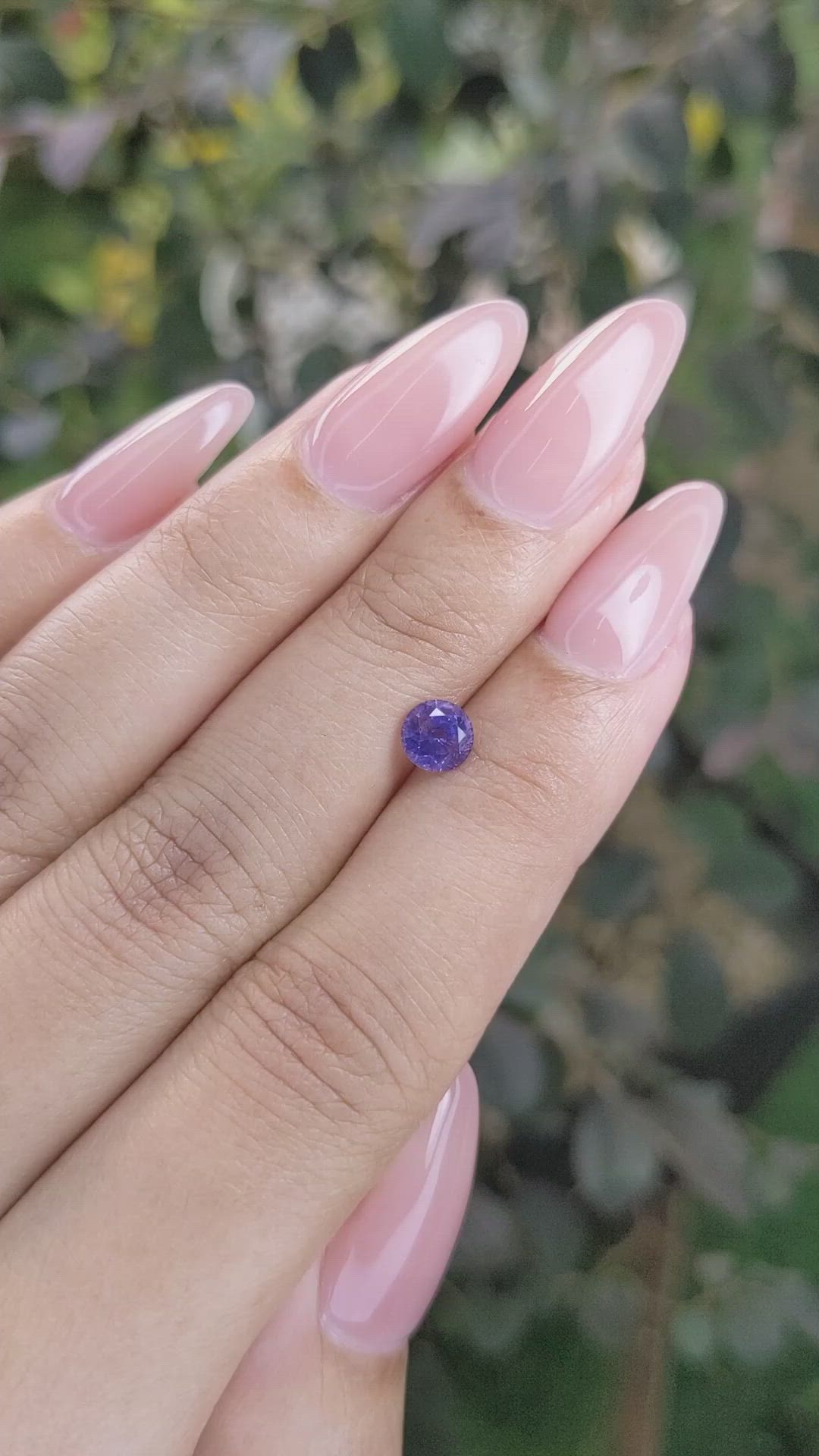 0.87 Ct. Purple Sapphire from Ceylon (Sri Lanka) Size Video