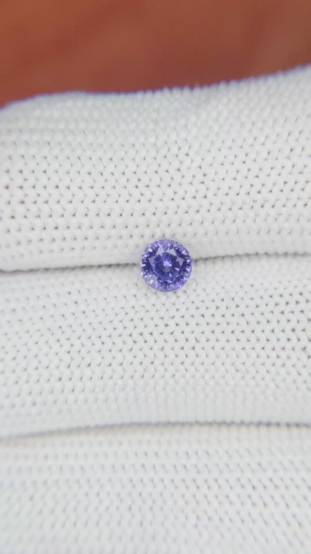 0.67 Ct. Purple Sapphire from Ceylon (Sri Lanka) Size Video