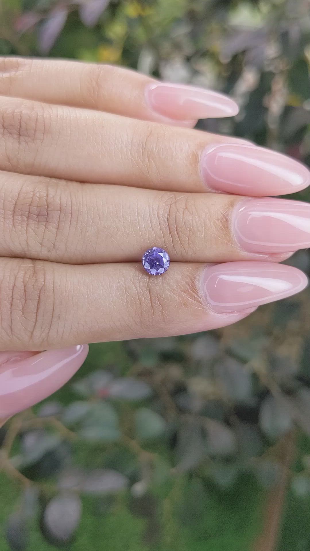 0.67 Ct. Purple Sapphire from Ceylon (Sri Lanka) Size Video