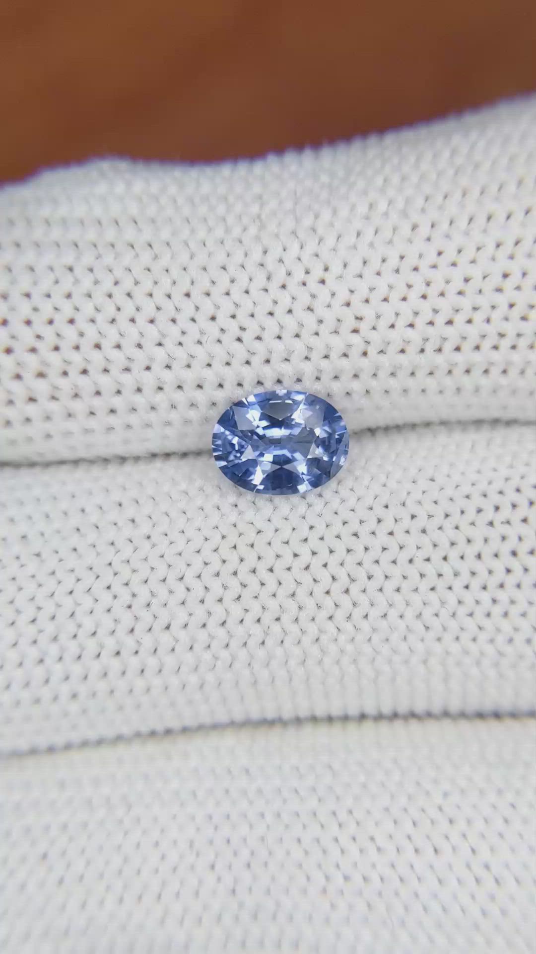 1.19 Ct. Blue Sapphire from Ceylon (Sri Lanka) Size Video