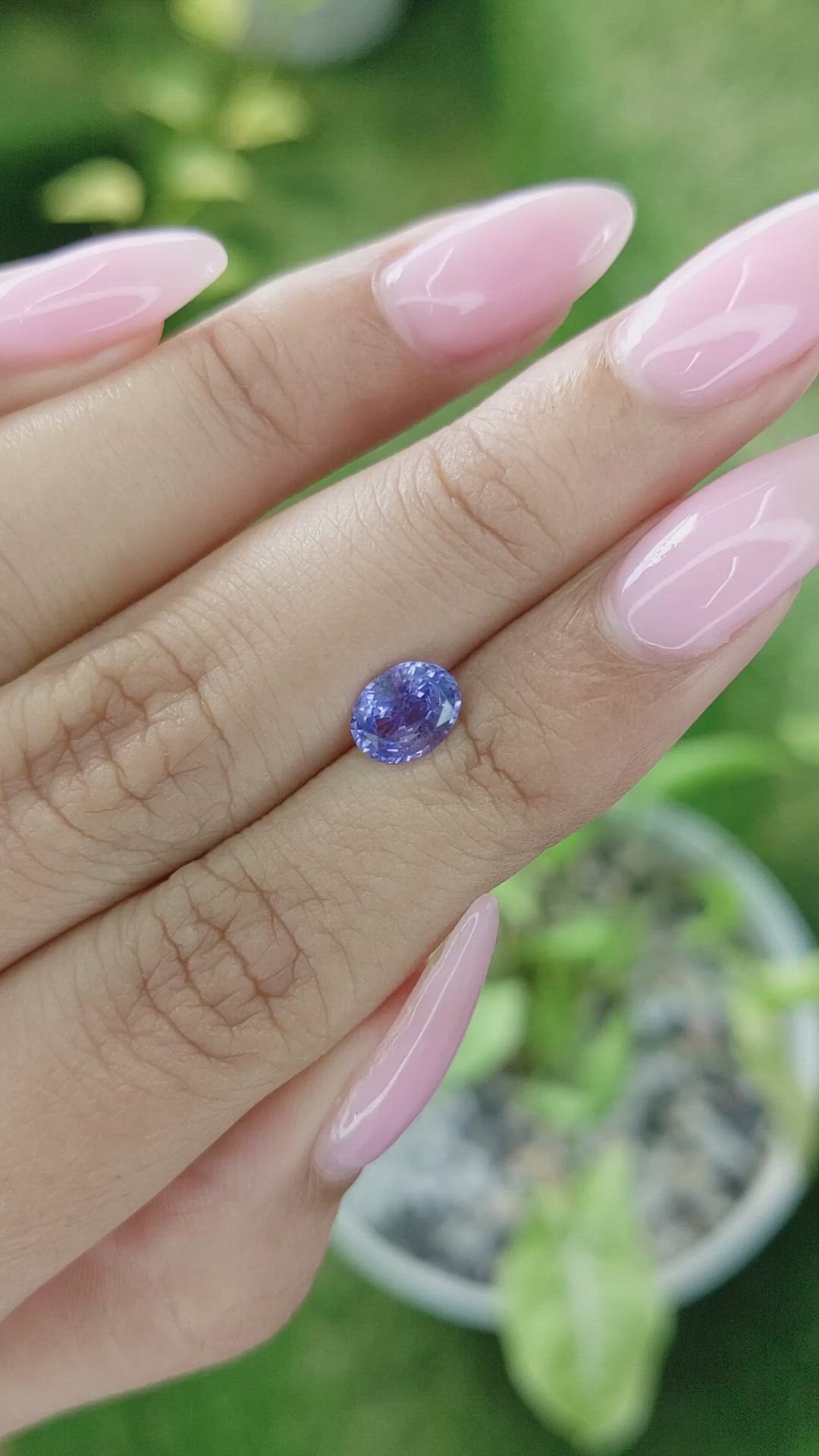 1.13 Ct. Violet Sapphire from Ceylon (Sri Lanka) Size Video