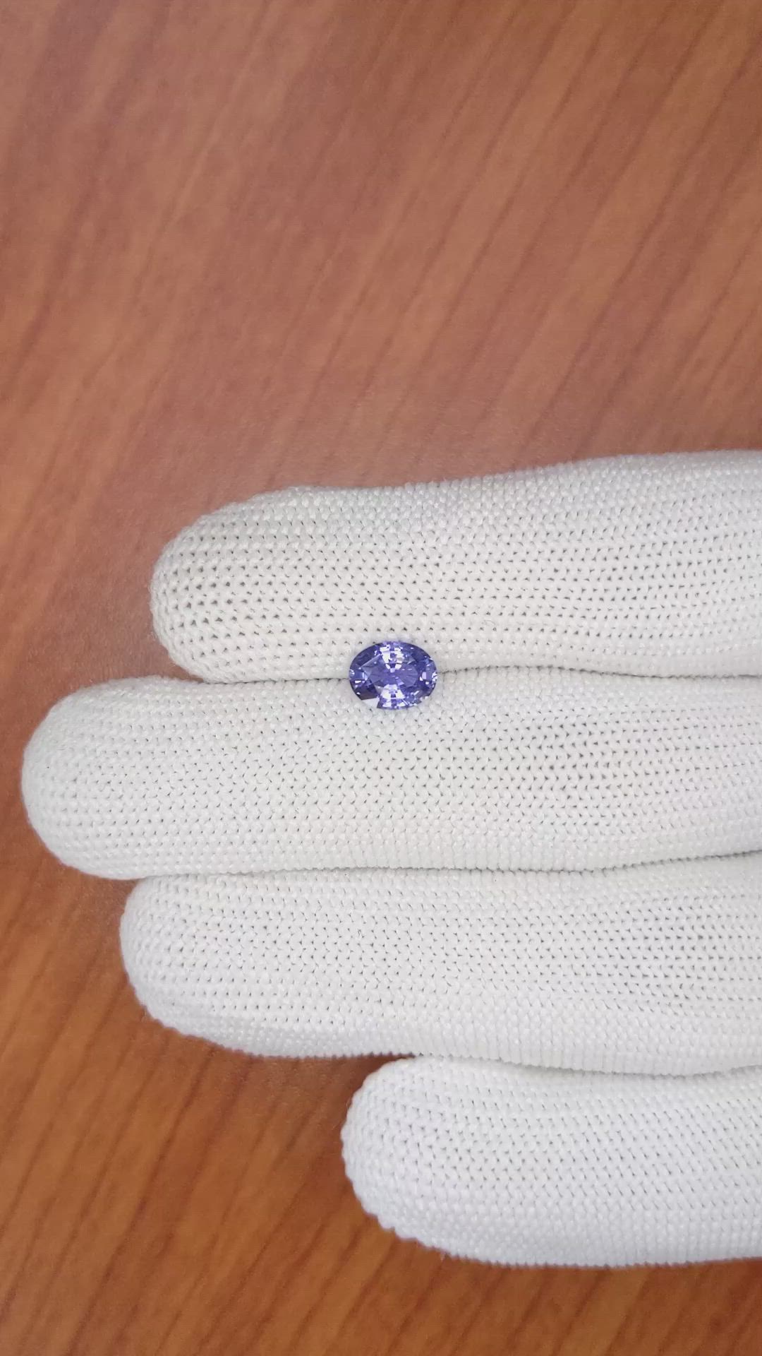 1.13 Ct. Violet Sapphire from Ceylon (Sri Lanka) Size Video