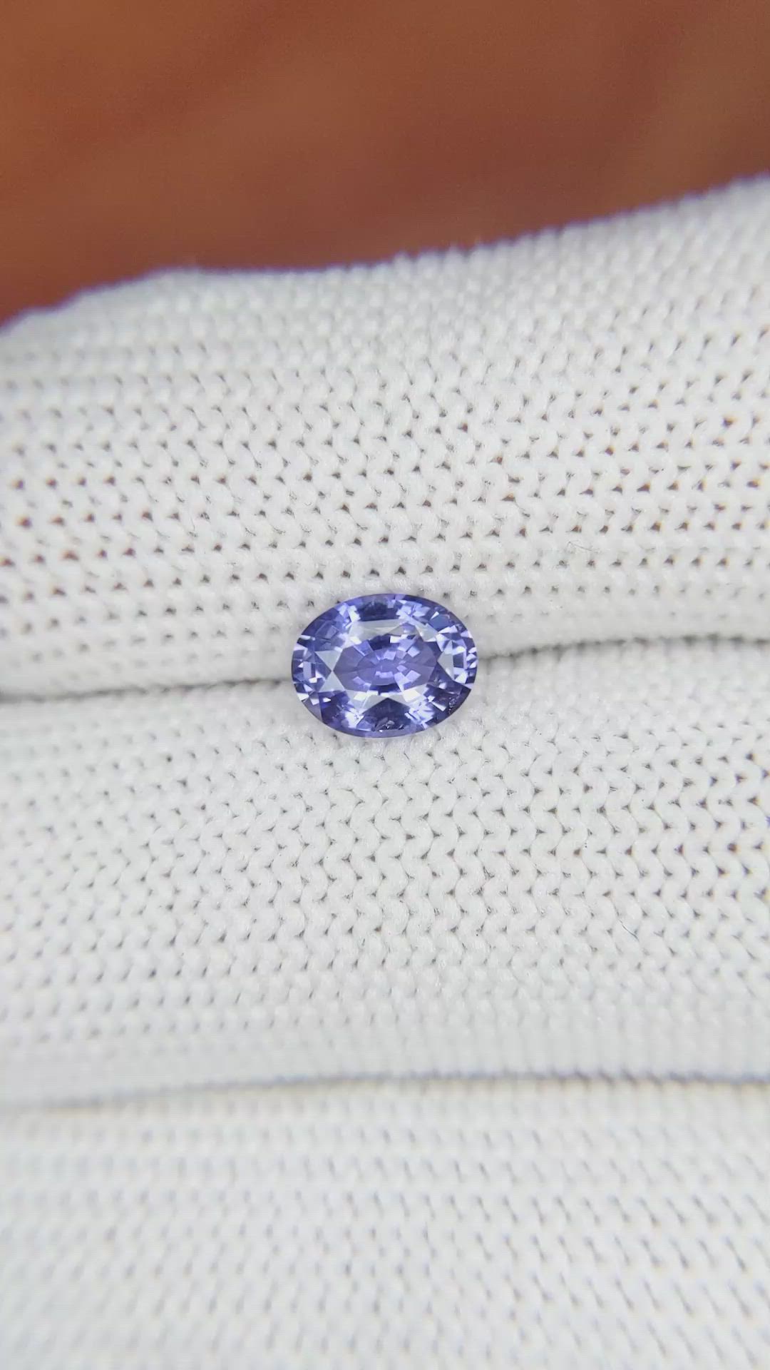 1.13 Ct. Violet Sapphire from Ceylon (Sri Lanka) Size Video