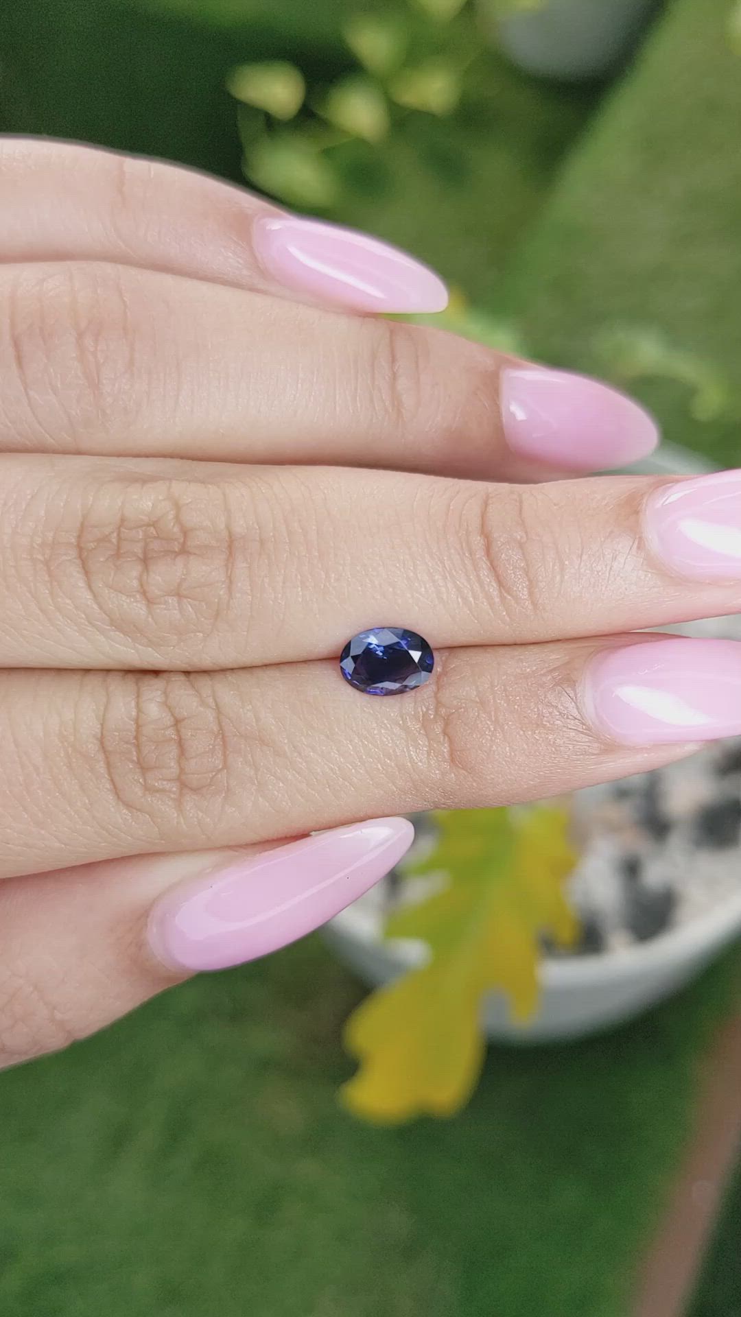 0.90 Ct. Blue Sapphire from Ceylon (Sri Lanka) Size Video