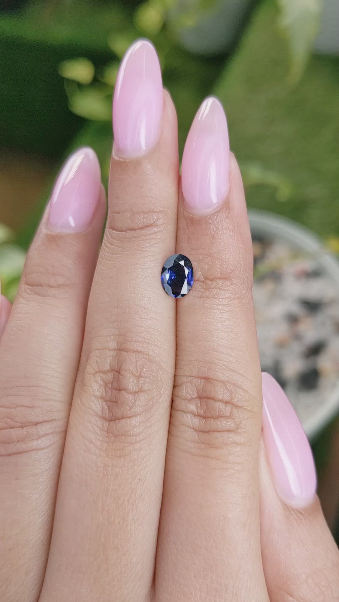 0.90 Ct. Blue Sapphire from Ceylon (Sri Lanka) Size Video