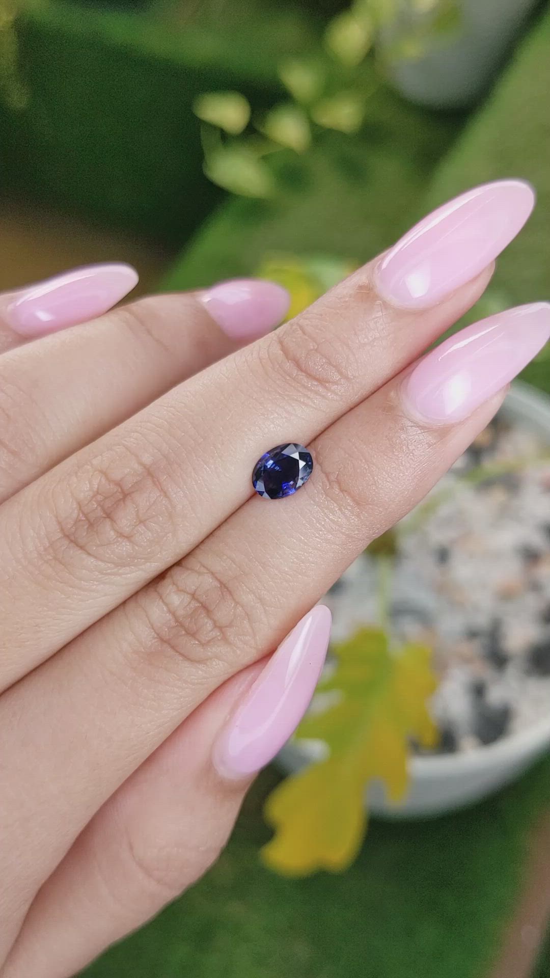 0.90 Ct. Blue Sapphire from Ceylon (Sri Lanka) Size Video