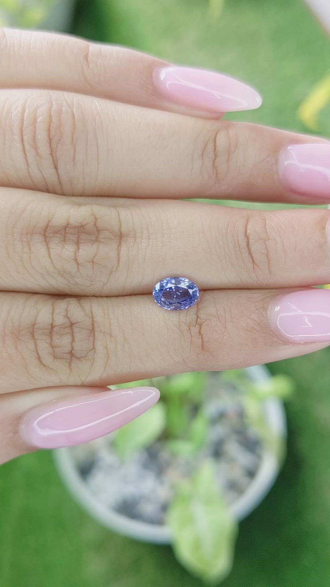 1.07 Ct. Blue Sapphire from Ceylon (Sri Lanka) Size Video