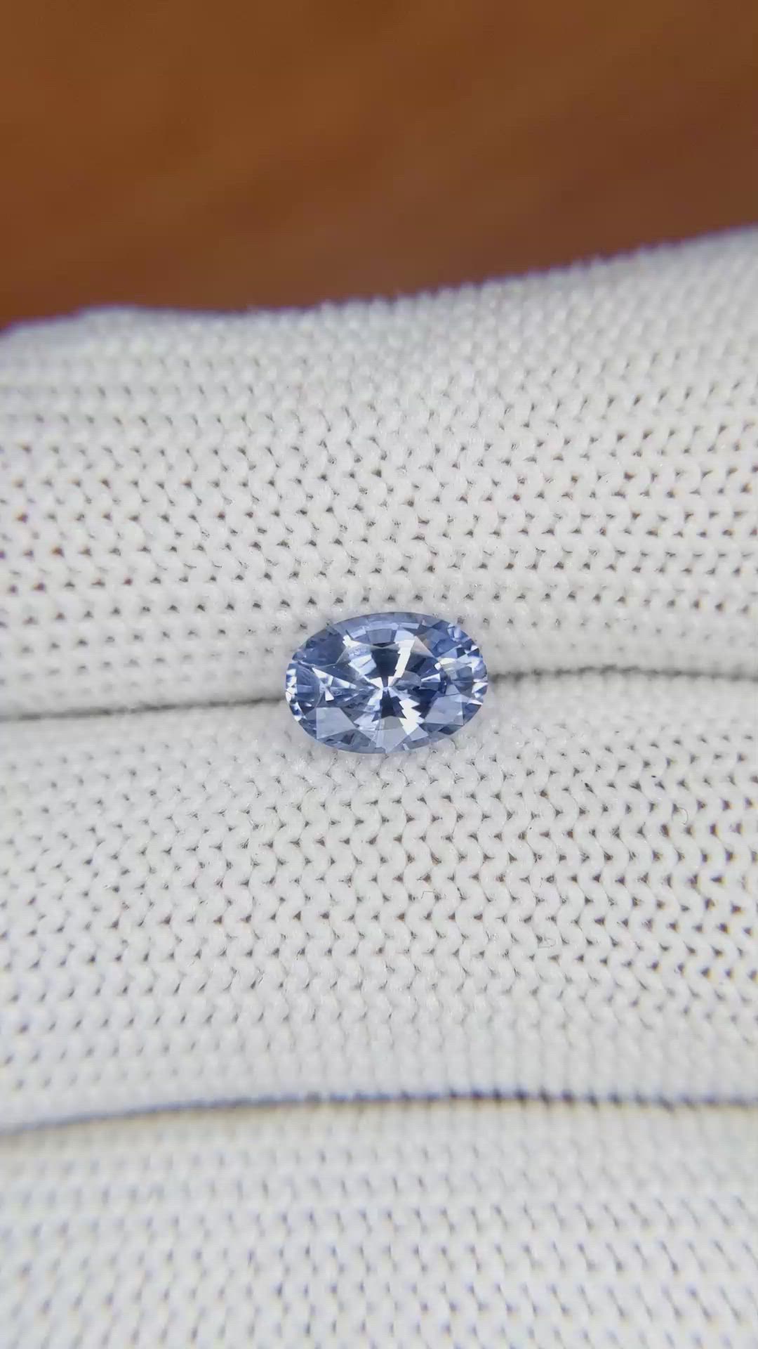 1.41 Ct. Blue Sapphire from Ceylon (Sri Lanka) Size Video