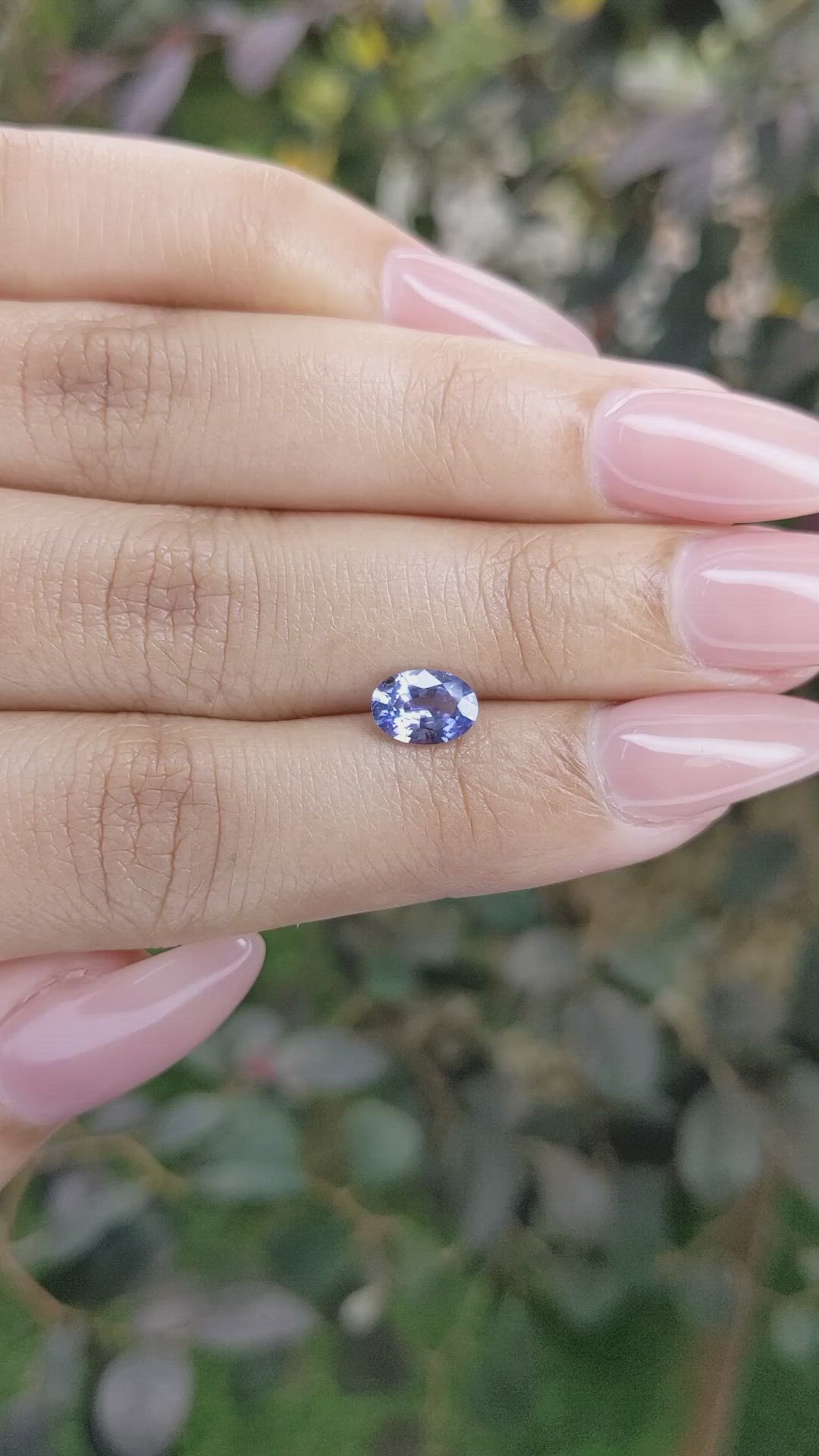0.96 Ct. Blue Sapphire from Ceylon (Sri Lanka) Size Video
