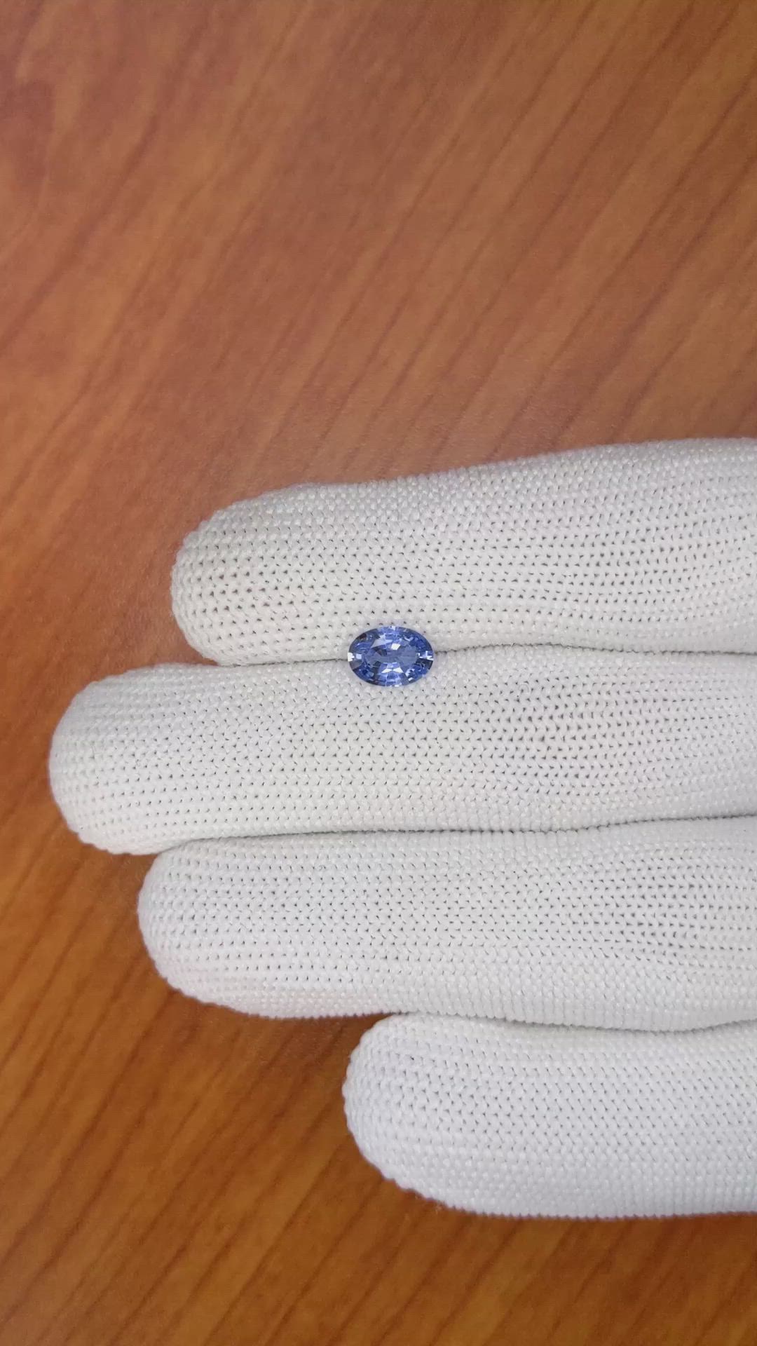 0.96 Ct. Blue Sapphire from Ceylon (Sri Lanka) Size Video