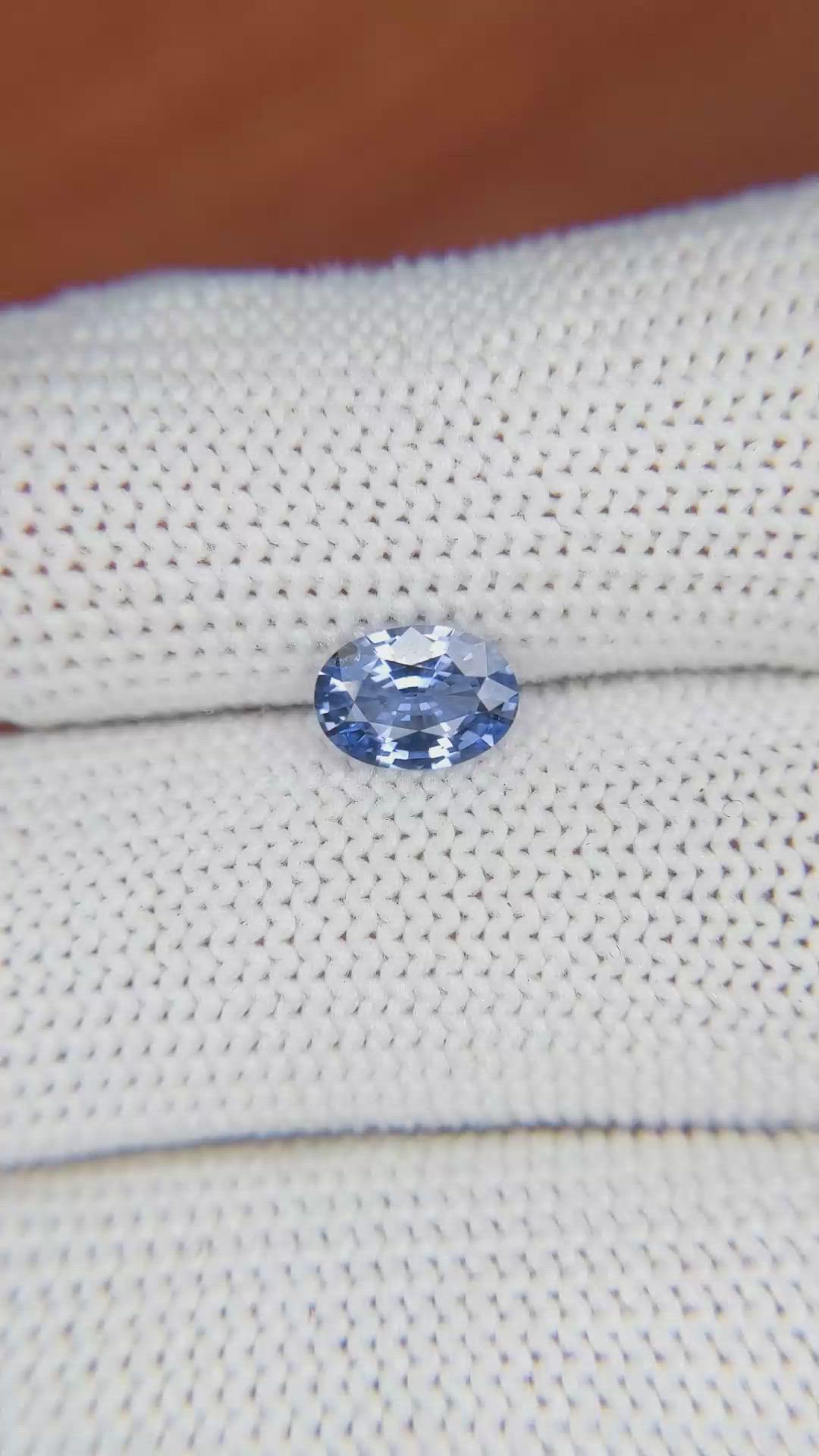 0.96 Ct. Blue Sapphire from Ceylon (Sri Lanka) Size Video