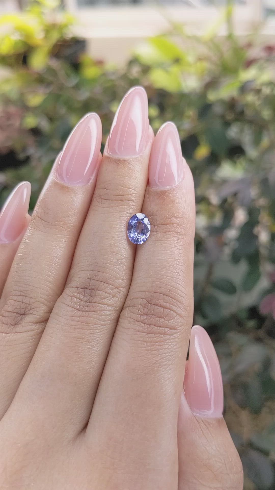 1.11 Ct. Blue Sapphire from Ceylon (Sri Lanka) Size Video