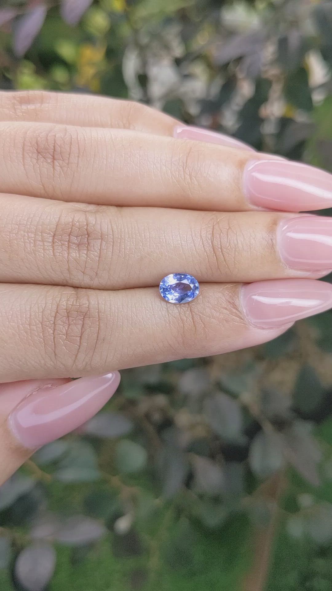 0.94 Ct. Blue Sapphire from Ceylon (Sri Lanka) Size Video