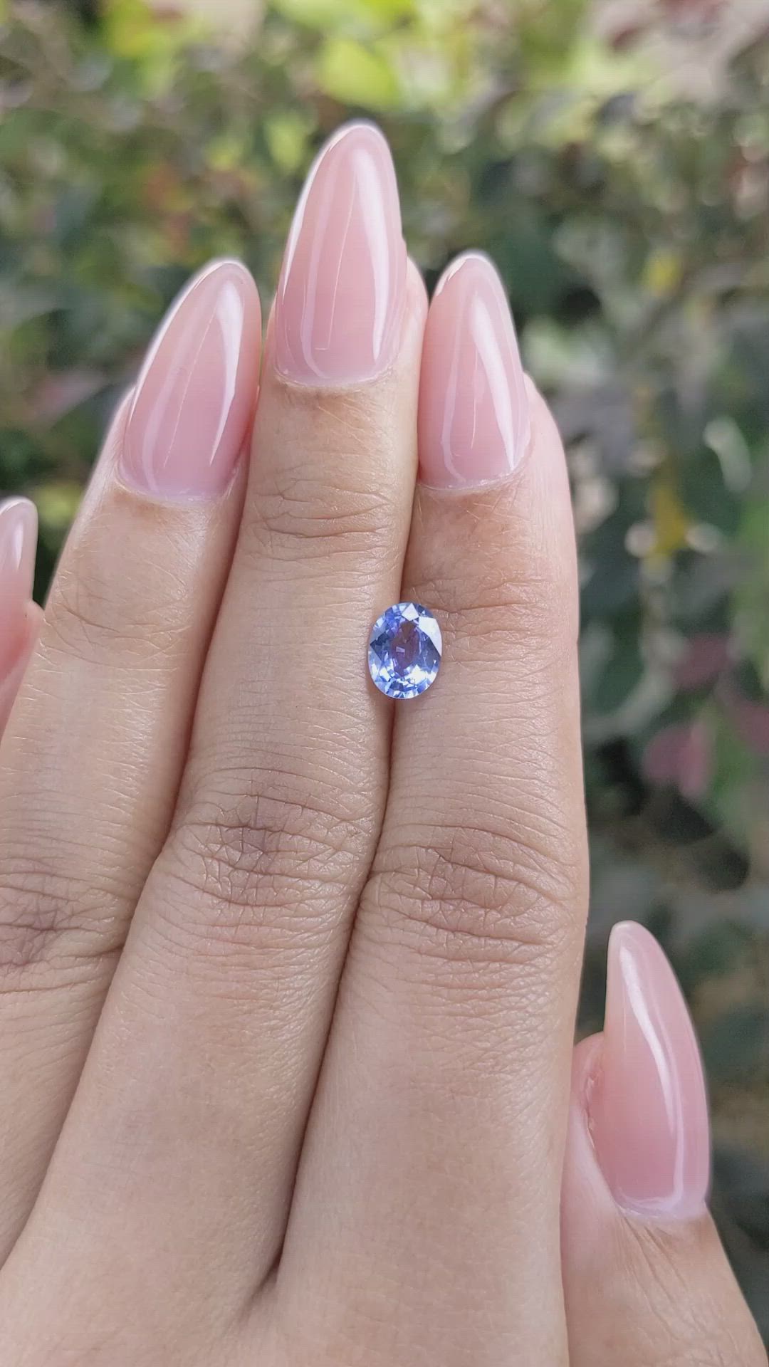 0.94 Ct. Blue Sapphire from Ceylon (Sri Lanka) Size Video