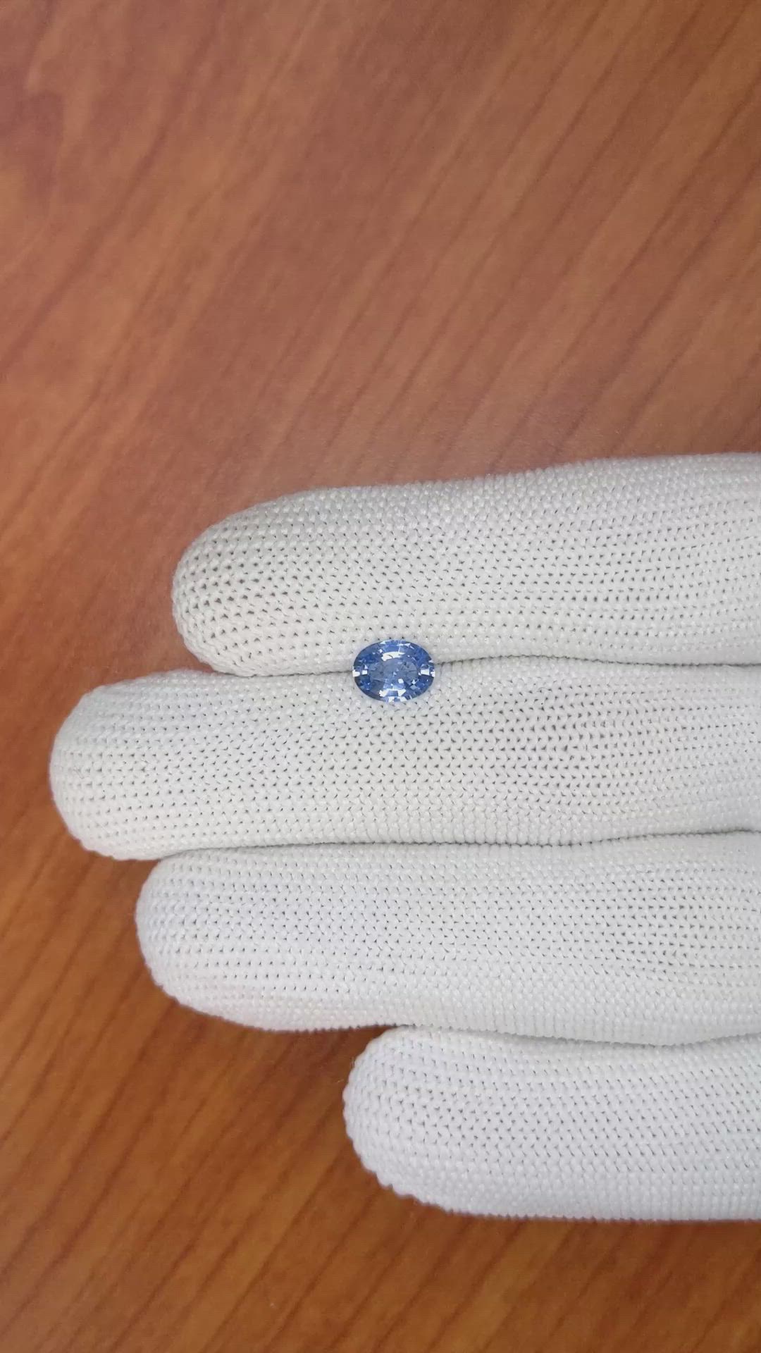 0.94 Ct. Blue Sapphire from Ceylon (Sri Lanka) Size Video