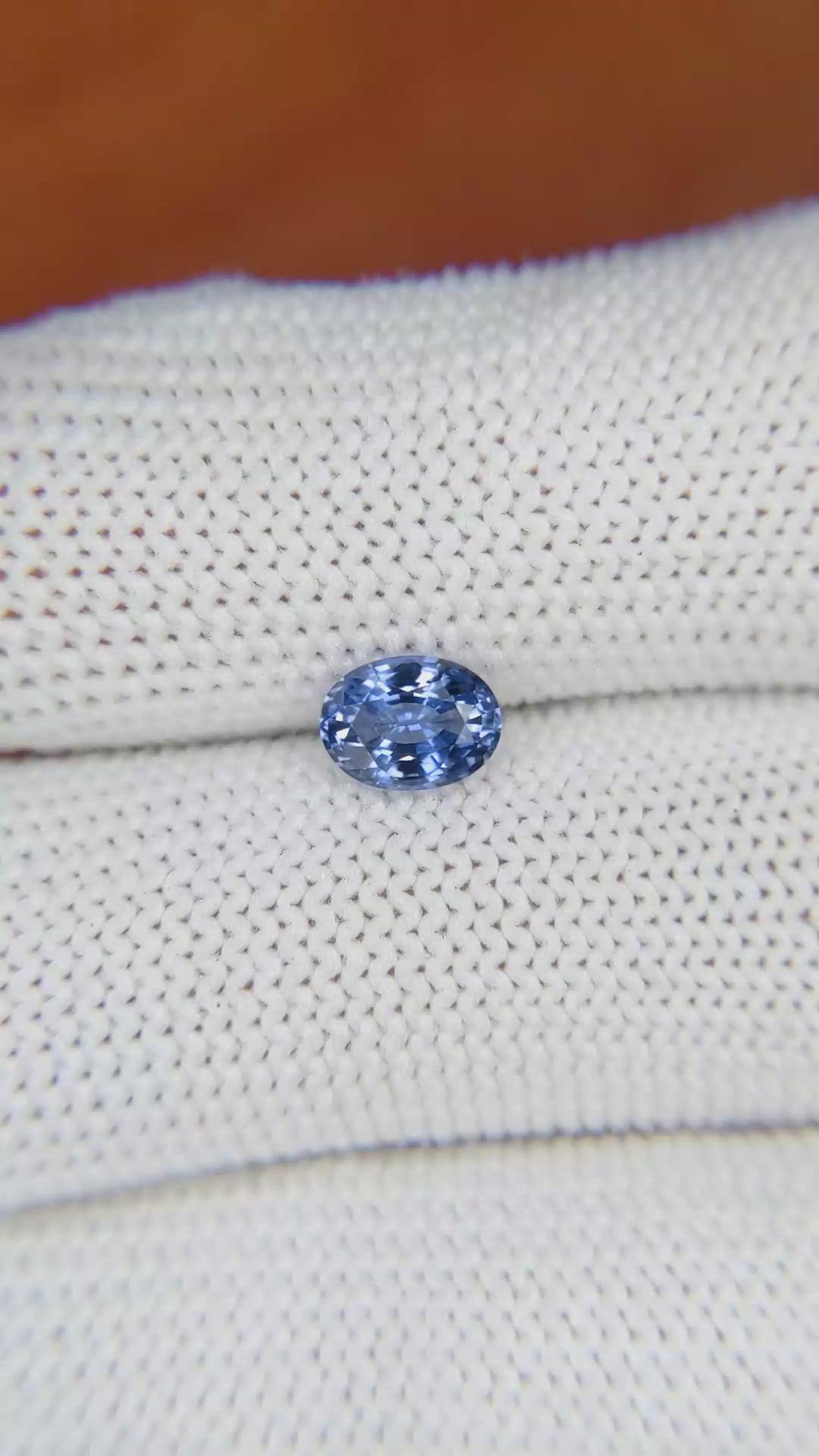 0.95 Ct. Blue Sapphire from Ceylon (Sri Lanka) Size Video