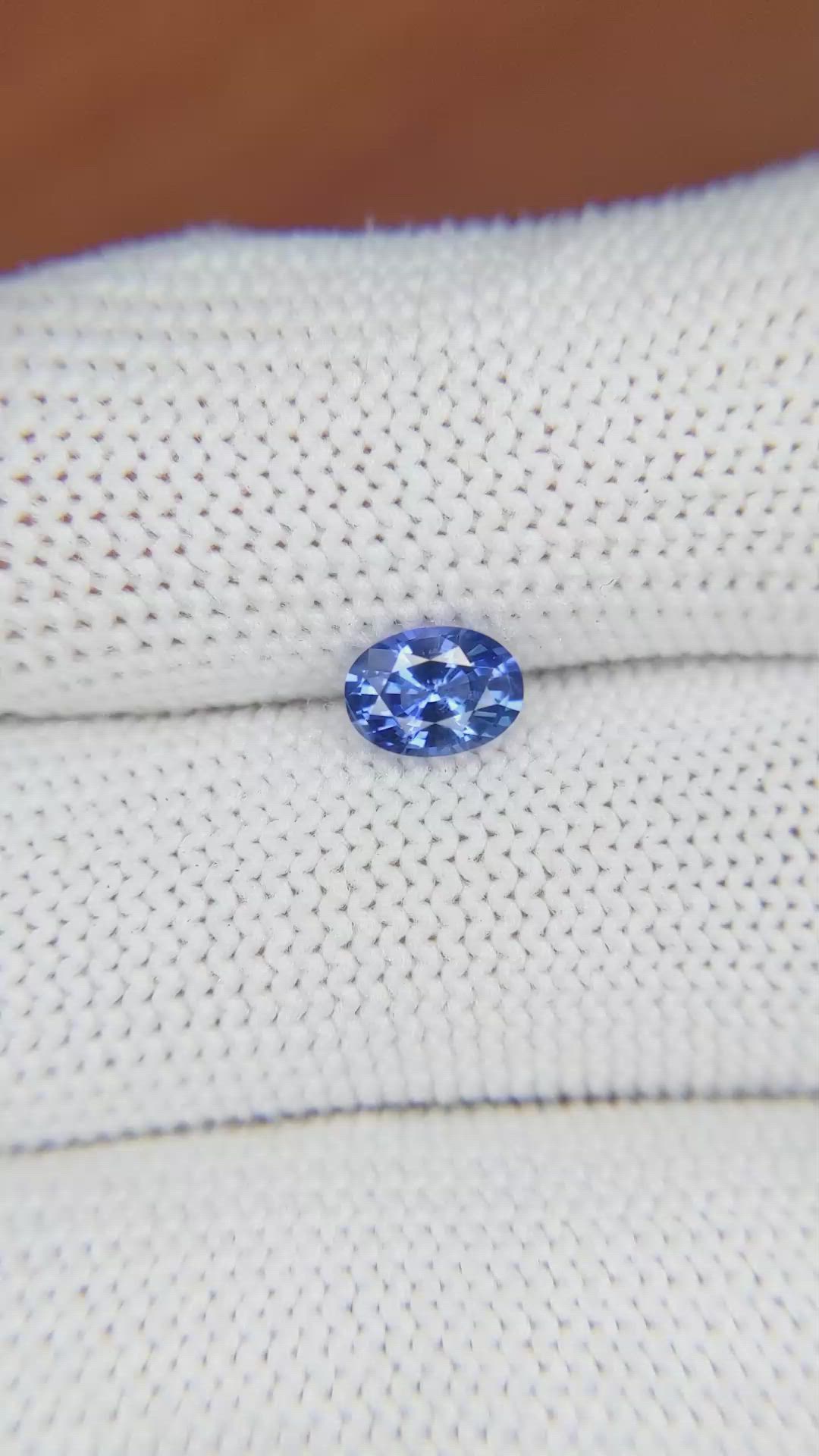0.84 Ct. Blue Sapphire from Ceylon (Sri Lanka) Size Video