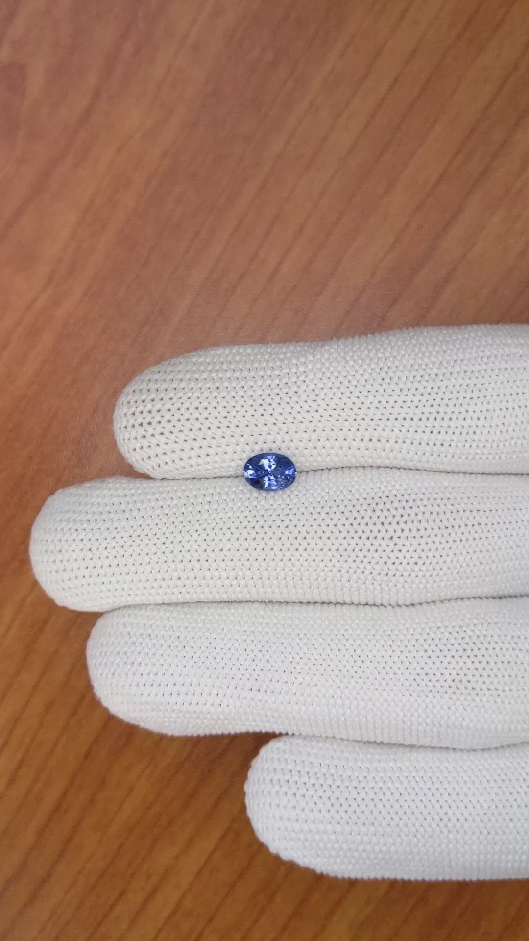 0.84 Ct. Blue Sapphire from Ceylon (Sri Lanka) Size Video