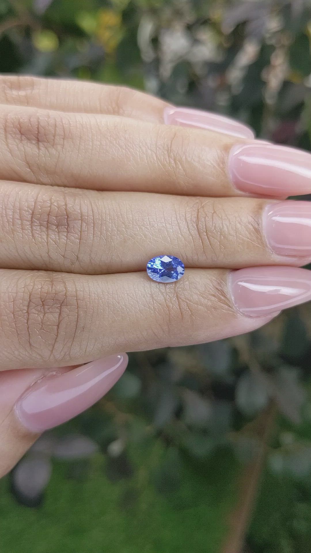 0.84 Ct. Blue Sapphire from Ceylon (Sri Lanka) Size Video