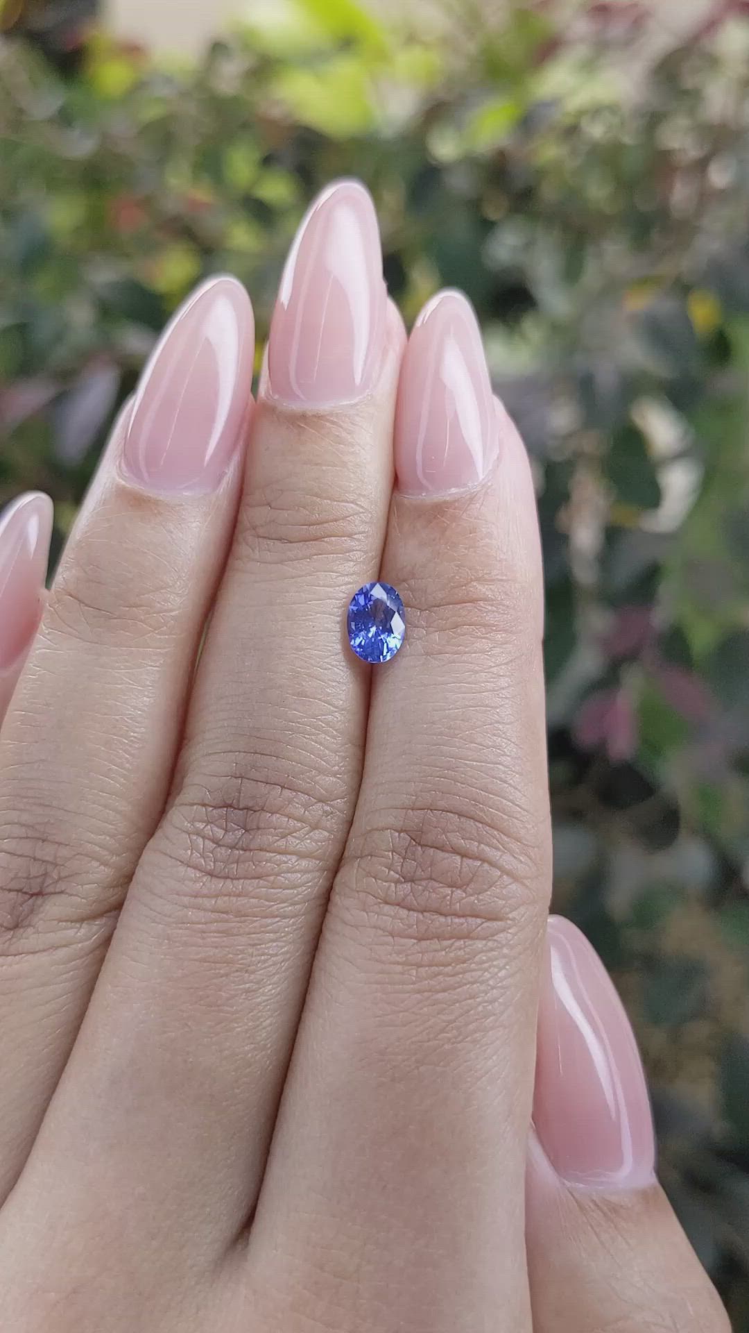 0.84 Ct. Blue Sapphire from Ceylon (Sri Lanka) Size Video