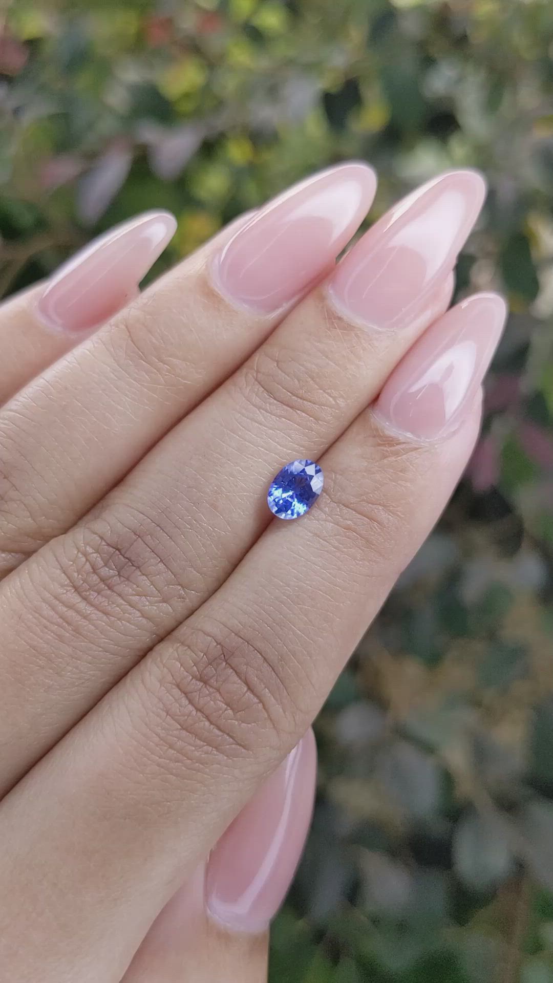 0.84 Ct. Blue Sapphire from Ceylon (Sri Lanka) Size Video