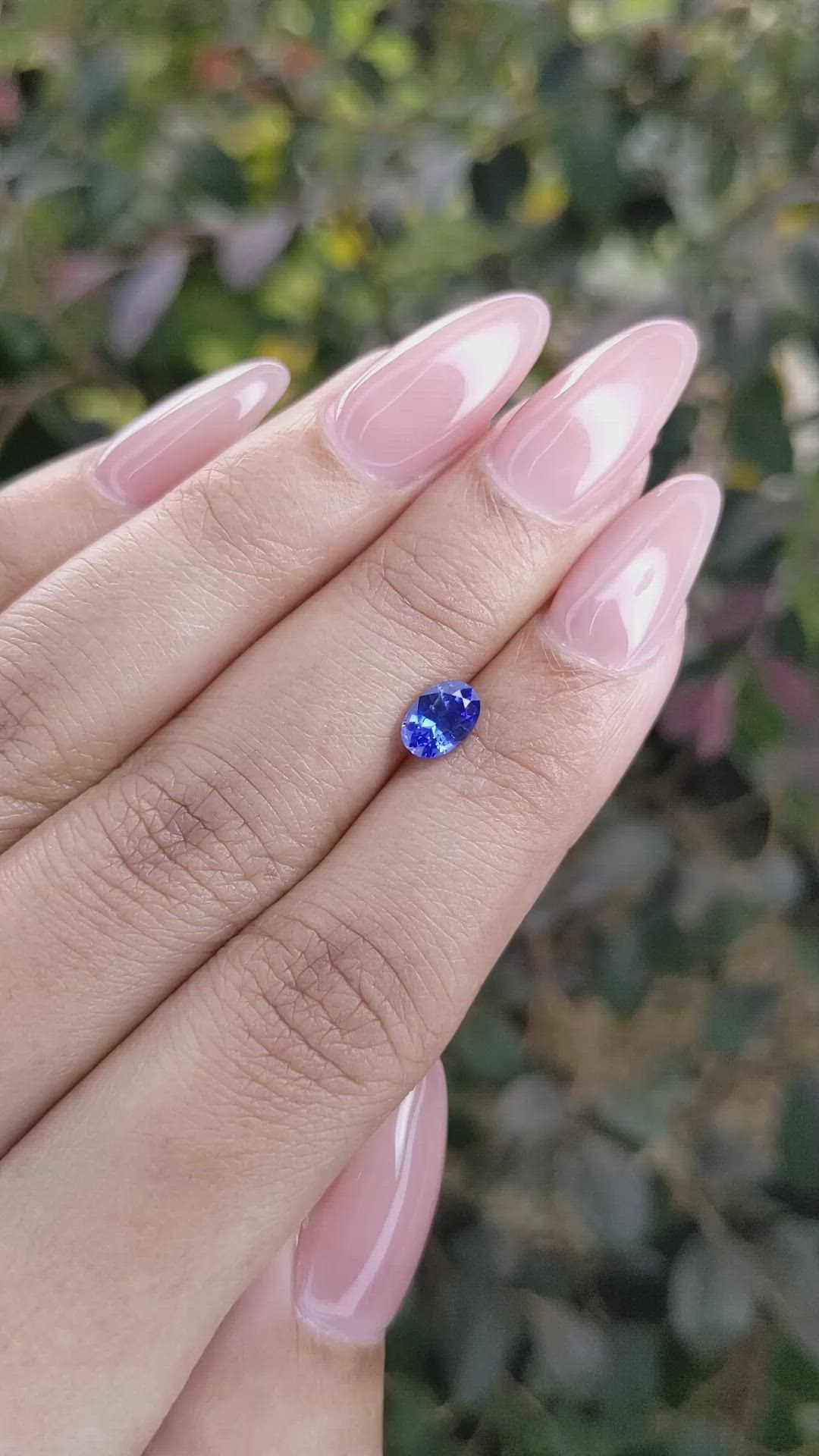 0.79 Ct. Blue Sapphire from Ceylon (Sri Lanka) Size Video