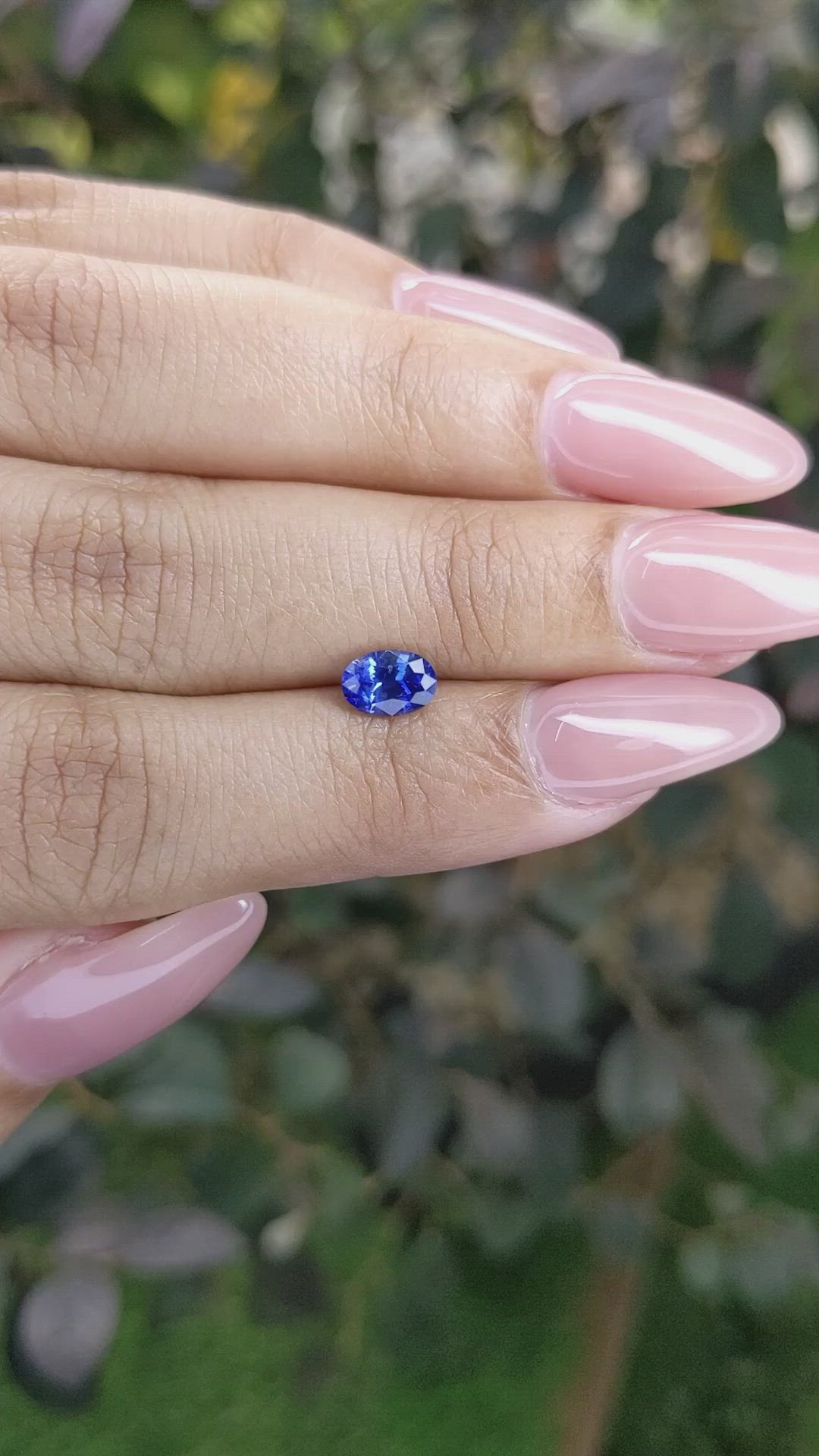 0.79 Ct. Blue Sapphire from Ceylon (Sri Lanka) Size Video