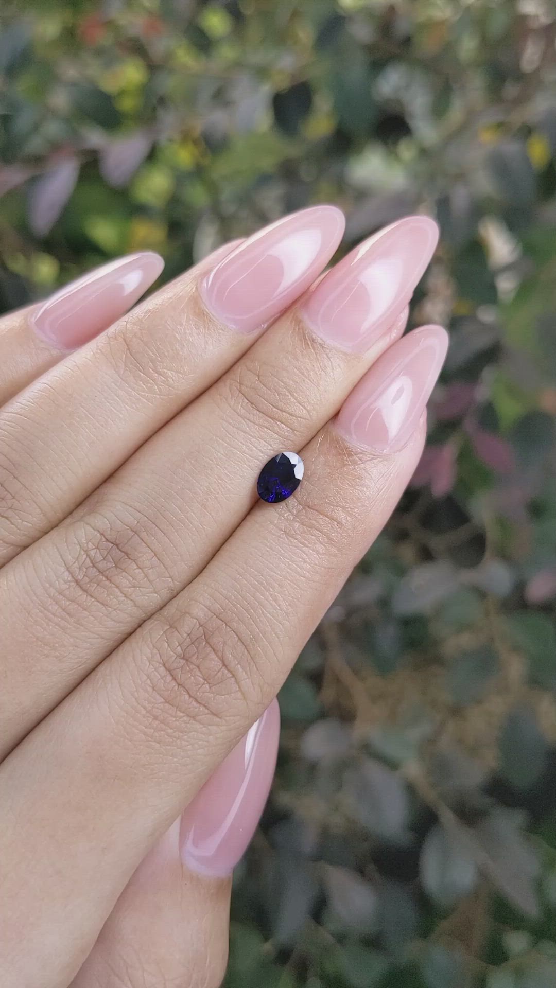 0.58 Ct. Blue Sapphire from Ceylon (Sri Lanka) Size Video