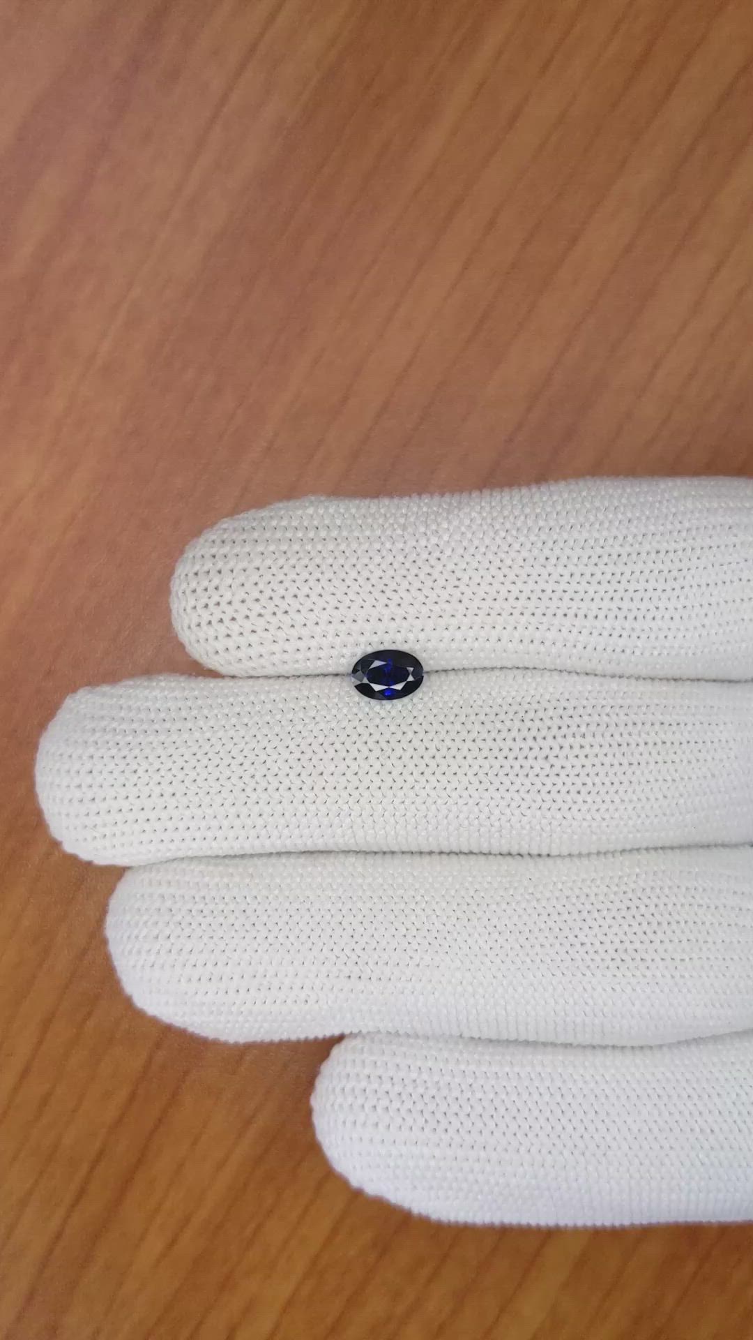 0.58 Ct. Blue Sapphire from Ceylon (Sri Lanka) Size Video