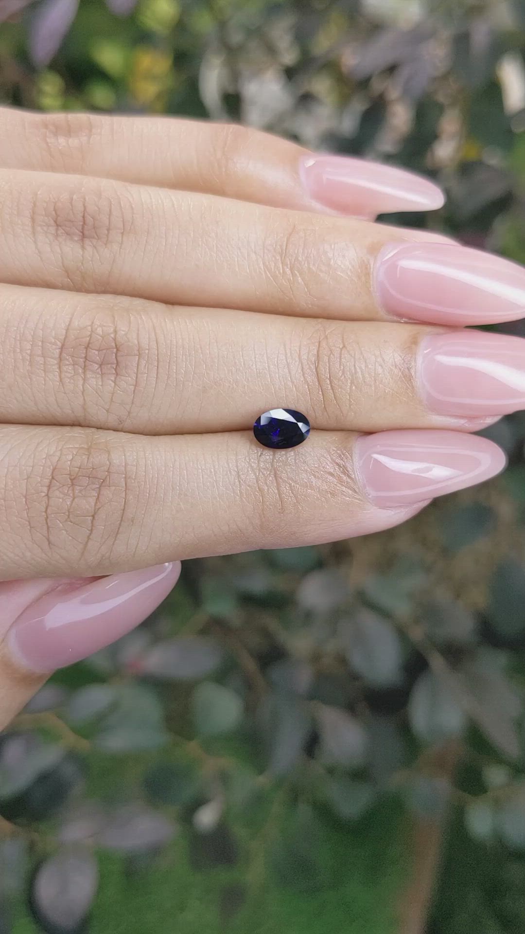 0.58 Ct. Blue Sapphire from Ceylon (Sri Lanka) Size Video