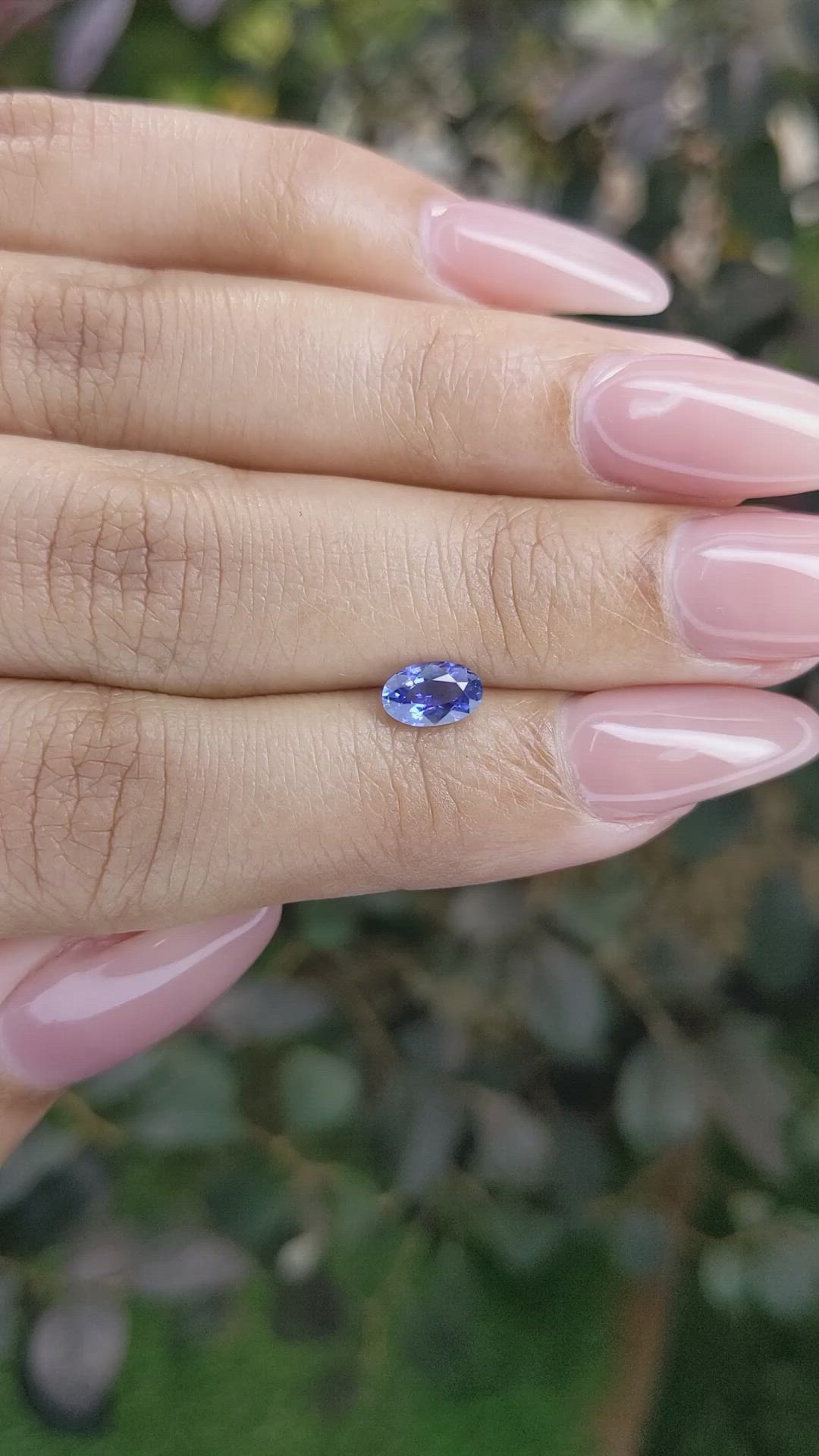 0.67 Ct. Blue Sapphire from Ceylon (Sri Lanka) Size Video