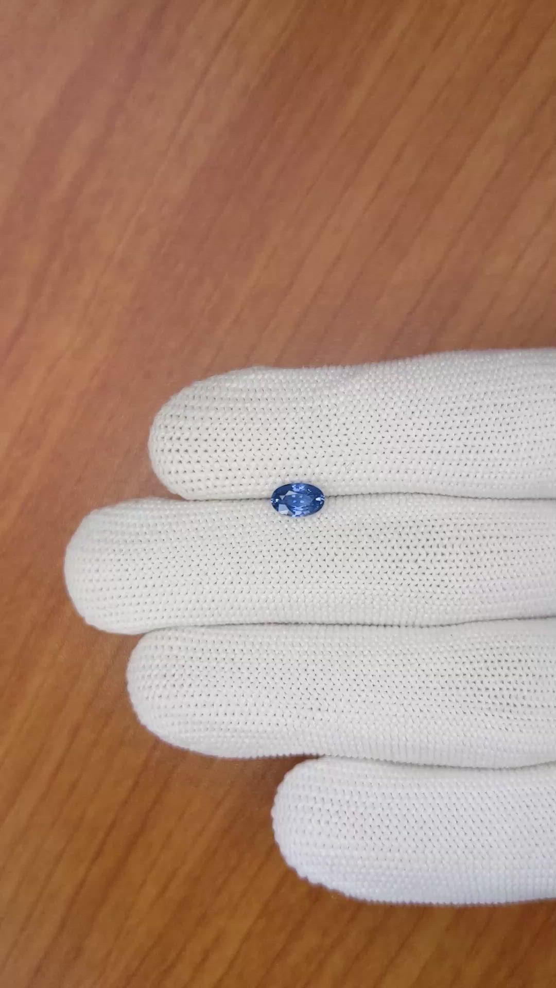 0.67 Ct. Blue Sapphire from Ceylon (Sri Lanka) Size Video