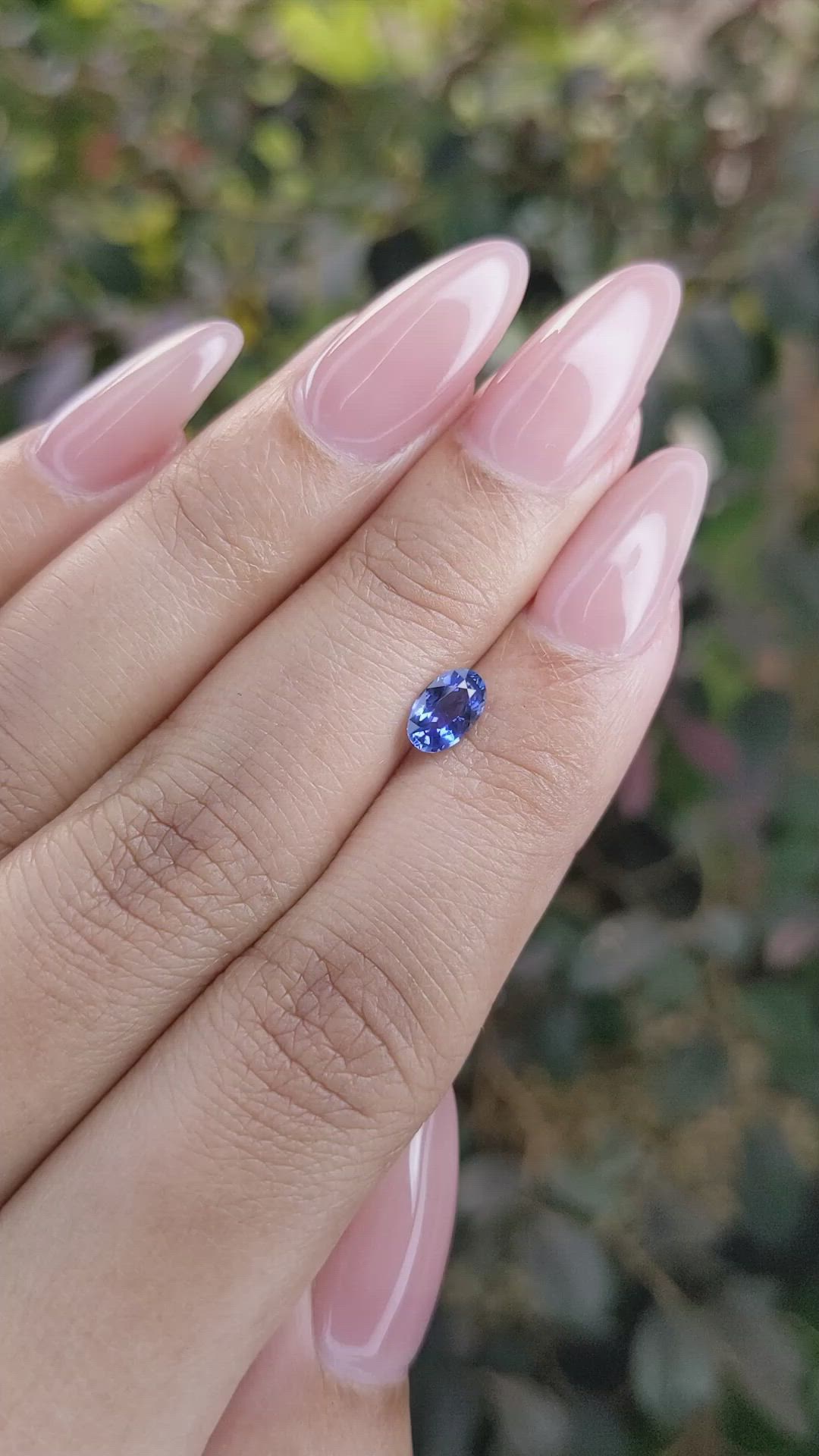 0.67 Ct. Blue Sapphire from Ceylon (Sri Lanka) Size Video