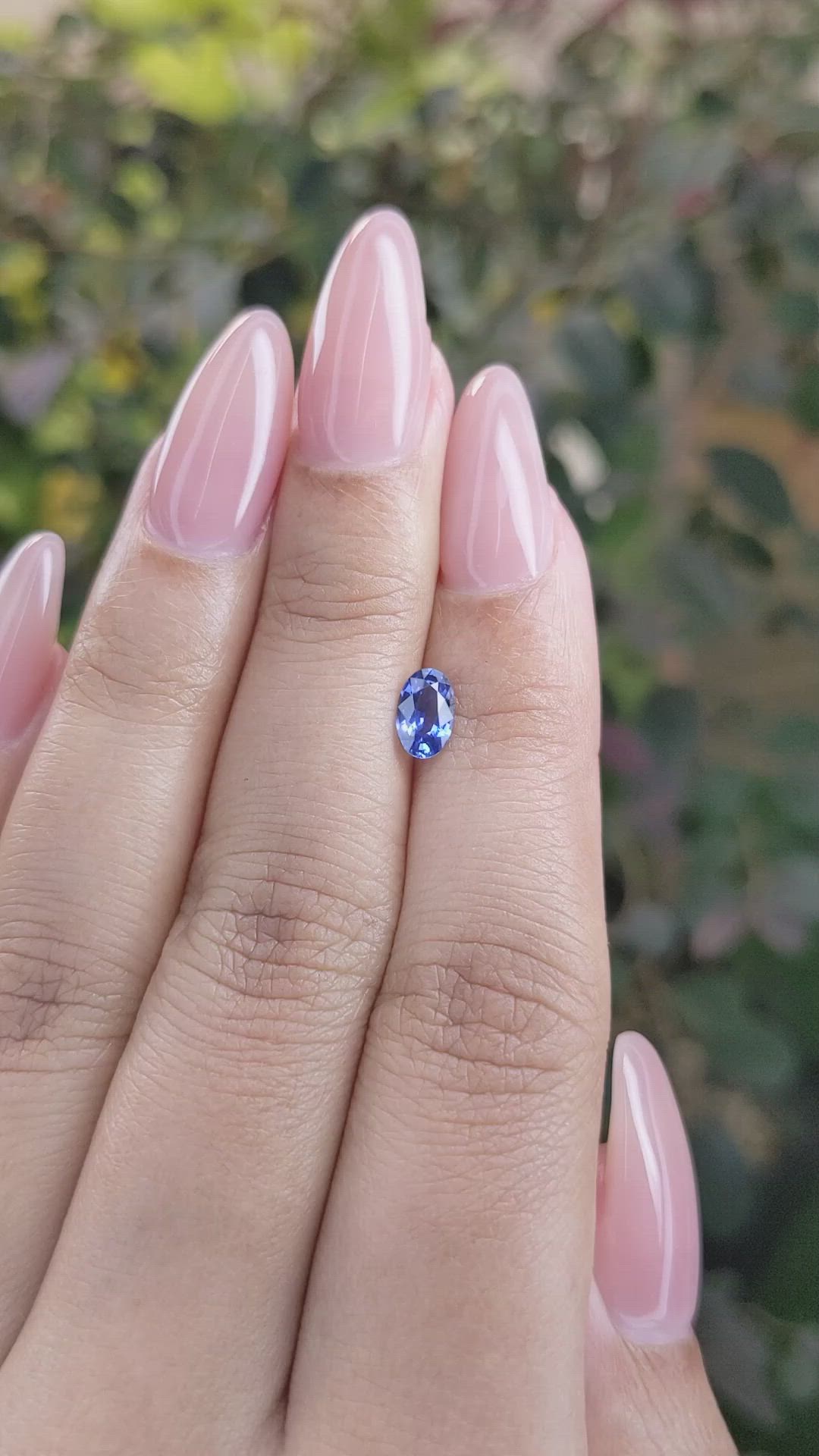 0.67 Ct. Blue Sapphire from Ceylon (Sri Lanka) Size Video