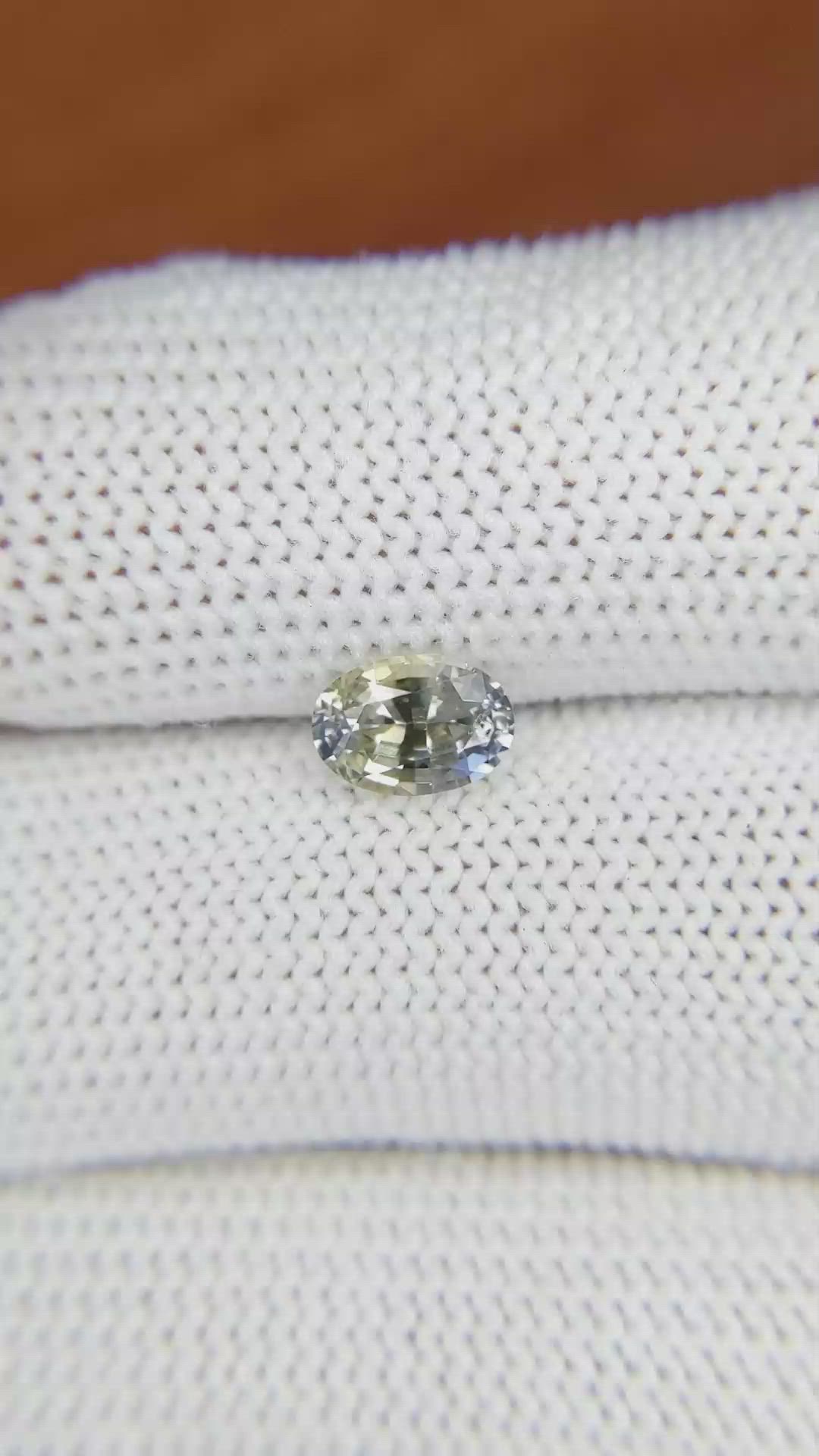 1.09 Ct. Bi Color Sapphire from Ceylon (Sri Lanka) Size Video