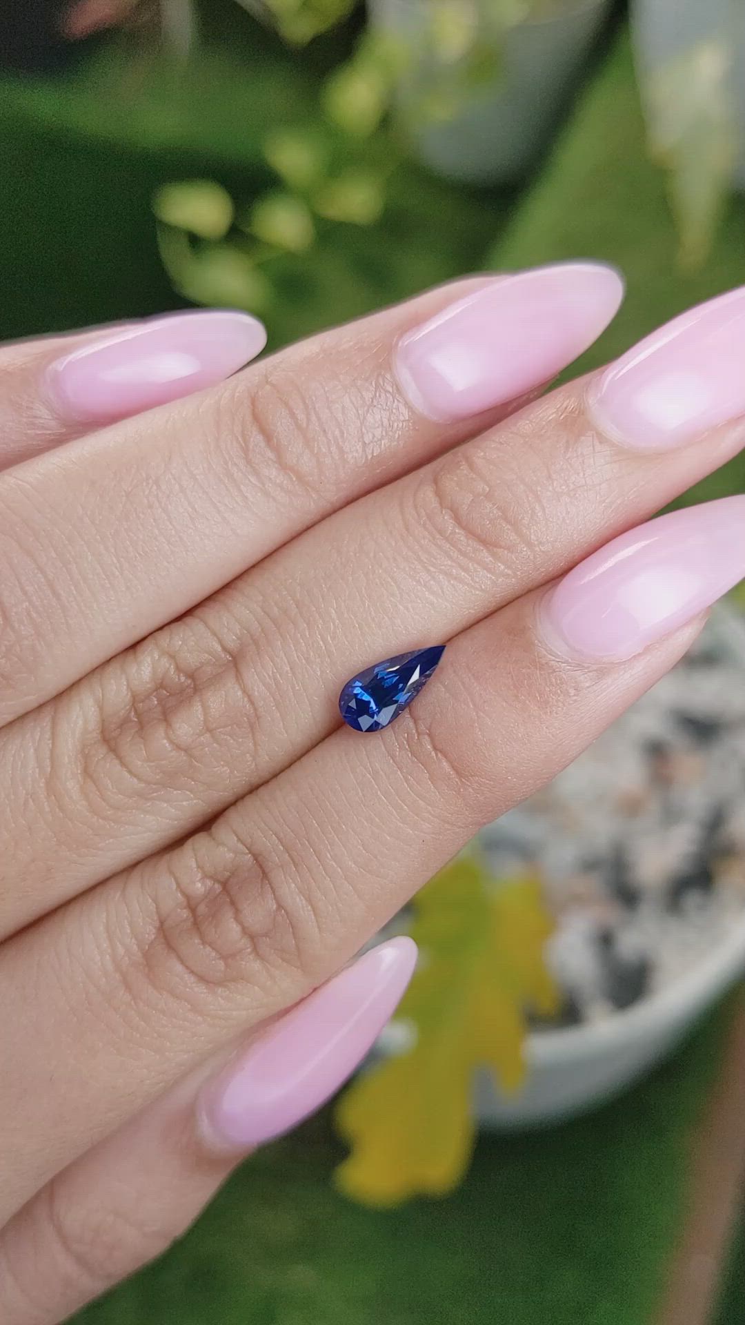 1.06 Ct. Blue Sapphire from Ceylon (Sri Lanka) Size Video