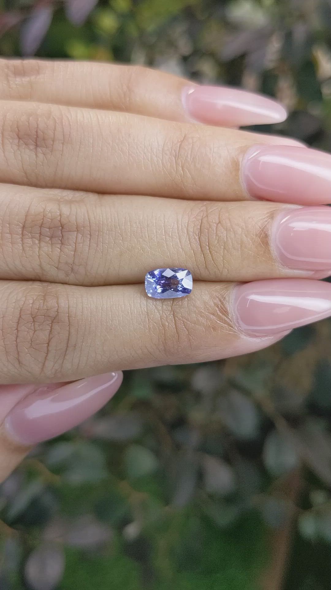 1.24 Ct. Blue Sapphire from Ceylon (Sri Lanka) Size Video