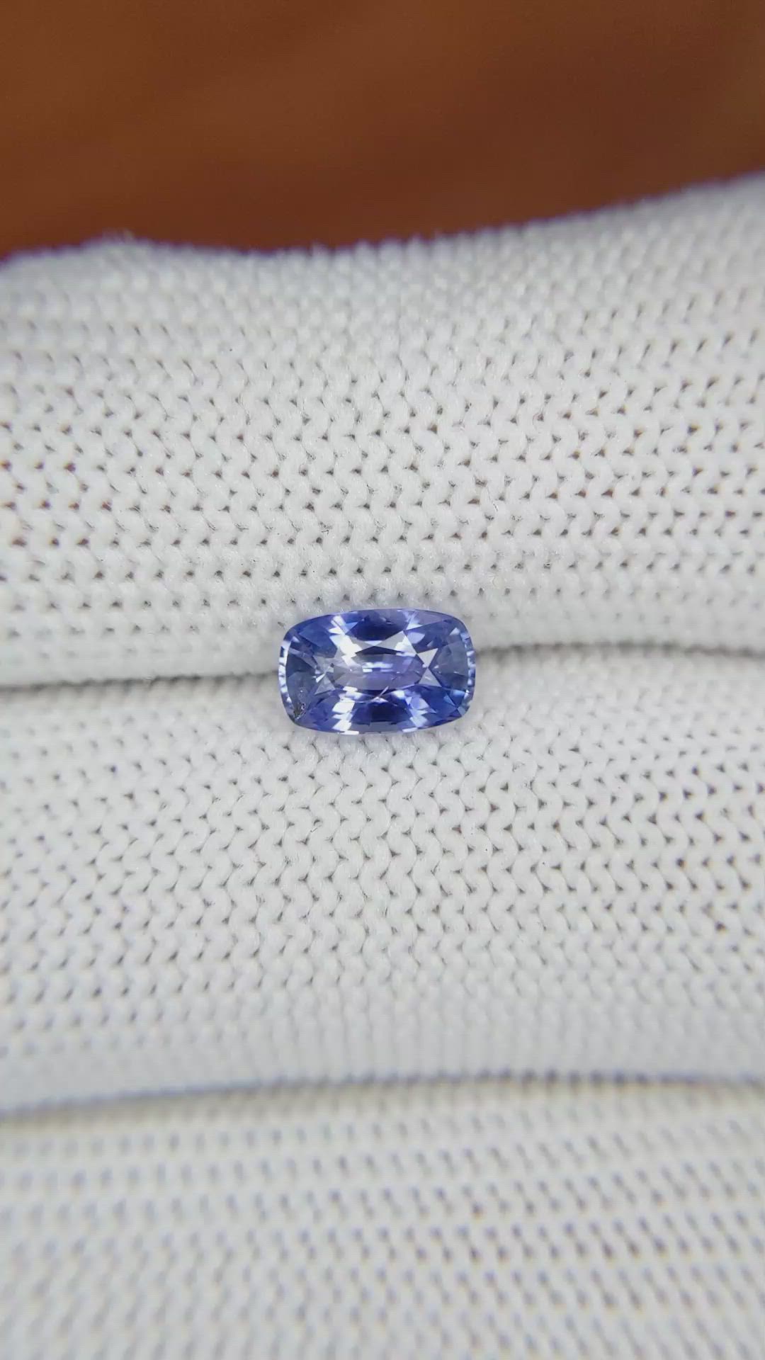 1.24 Ct. Blue Sapphire from Ceylon (Sri Lanka) Size Video