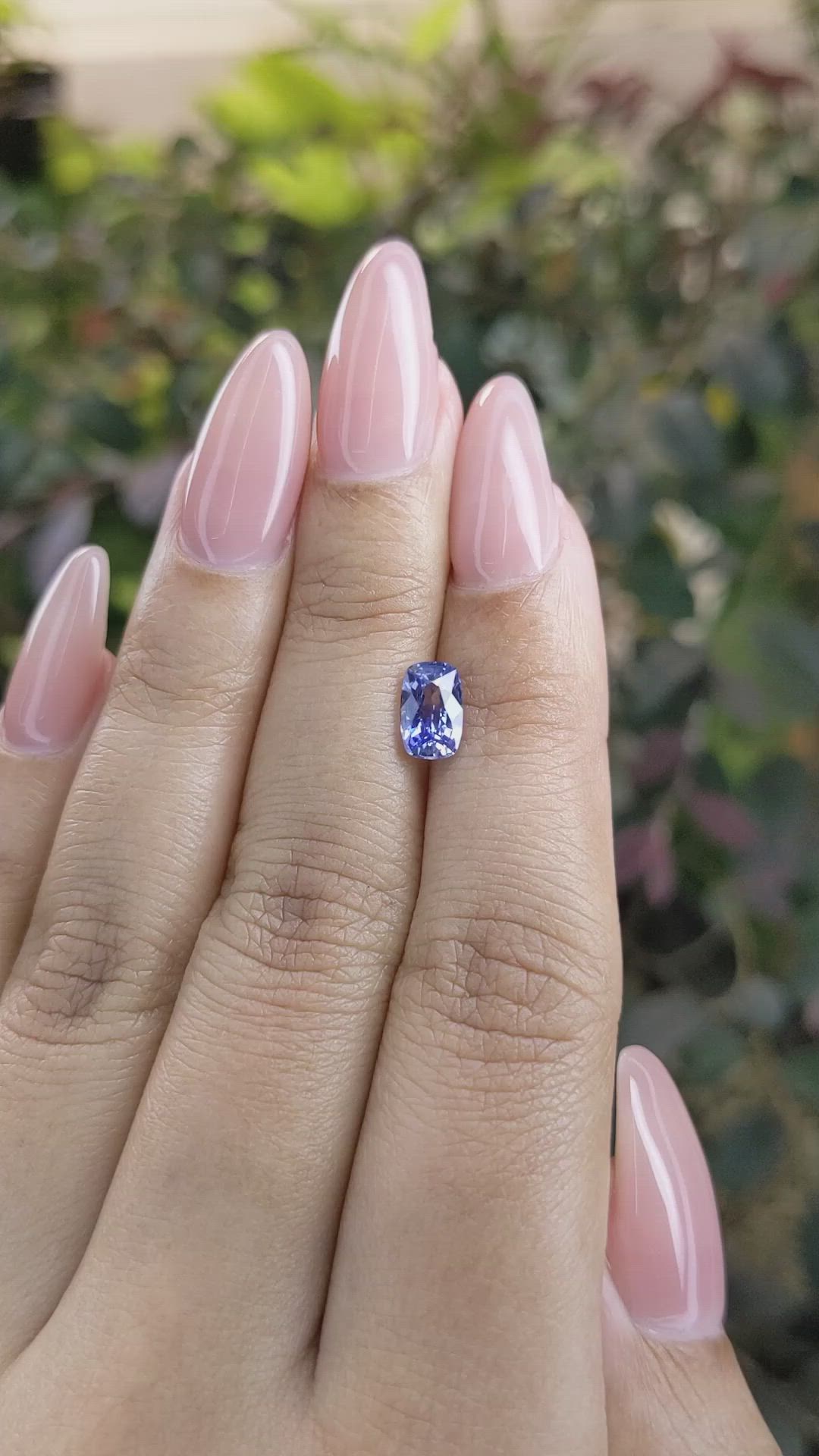 1.24 Ct. Blue Sapphire from Ceylon (Sri Lanka) Size Video