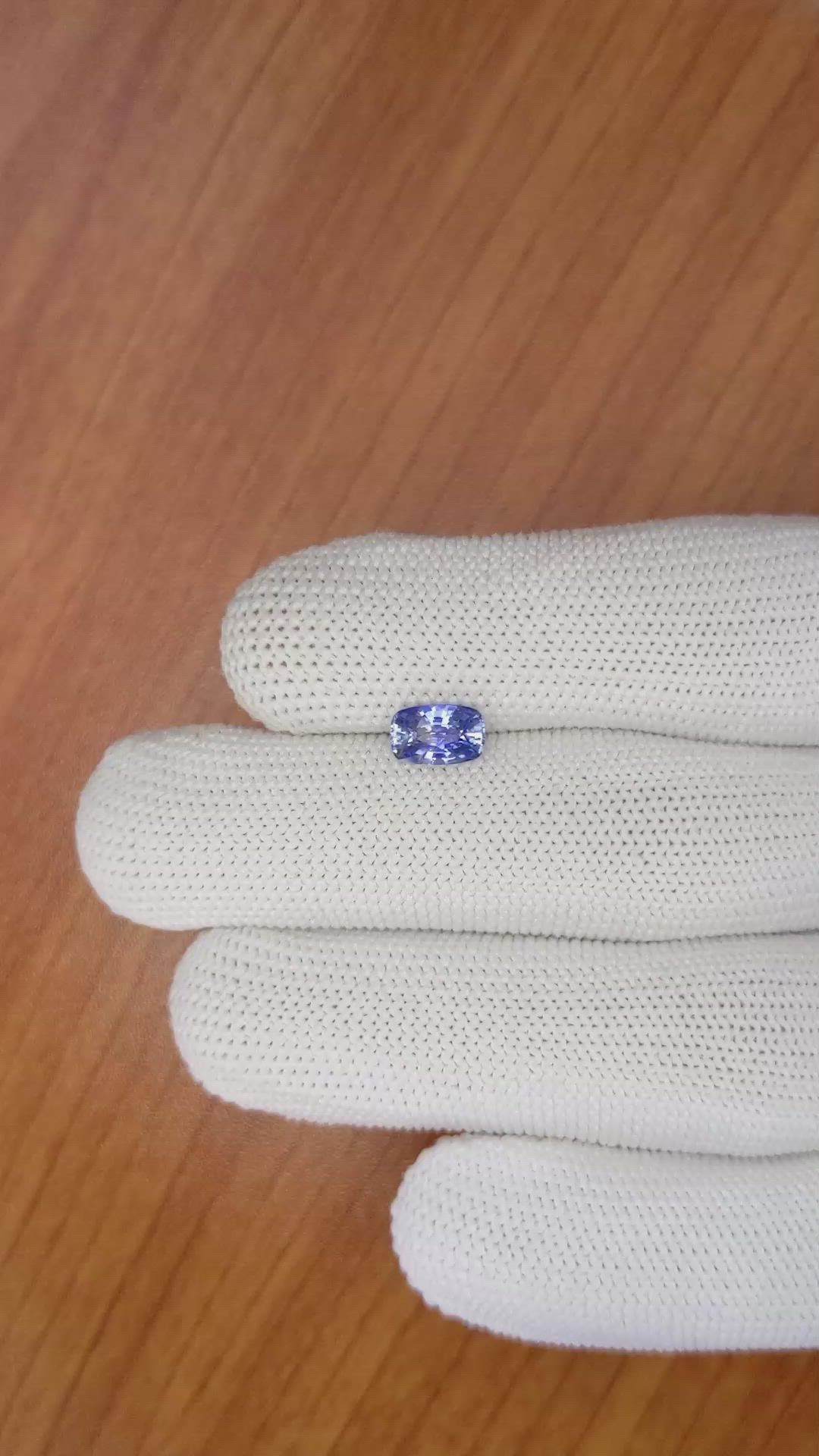1.24 Ct. Blue Sapphire from Ceylon (Sri Lanka) Size Video