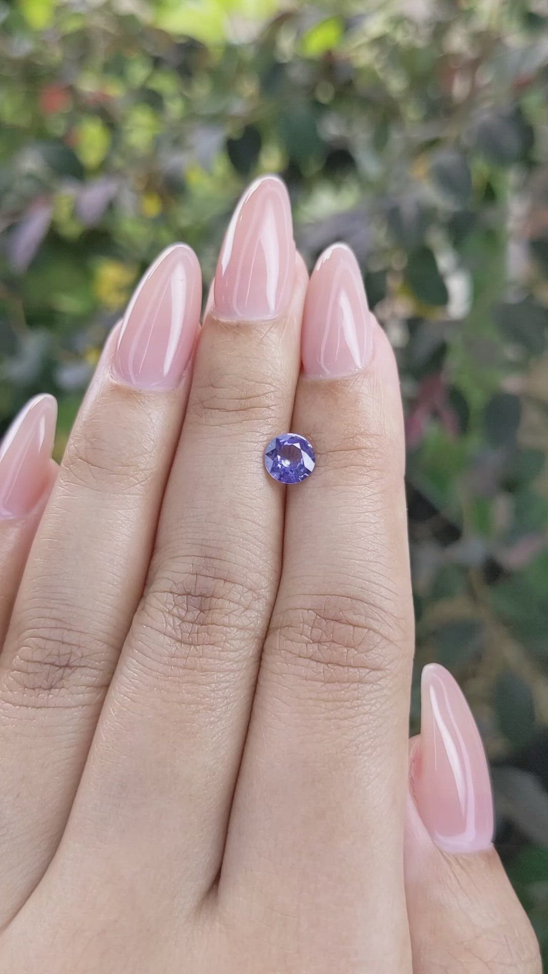 0.87 Ct. Violet Sapphire from Ceylon (Sri Lanka) Size Video