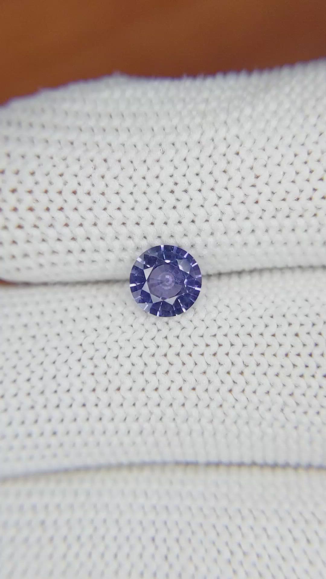 0.87 Ct. Violet Sapphire from Ceylon (Sri Lanka) Size Video